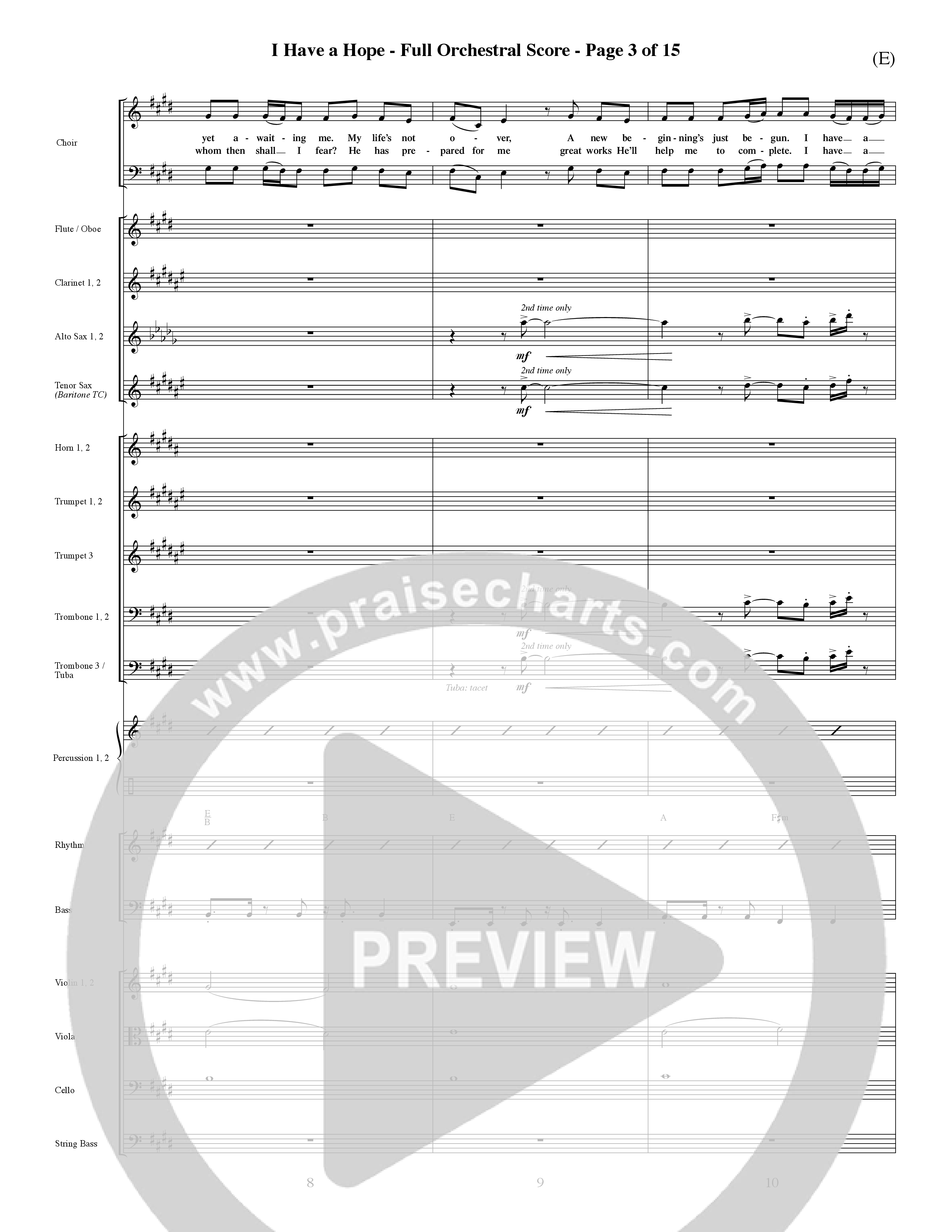 I Have A Hope (Choral Anthem SATB) Orchestration (Word Music Choral / Orch. David McKay)