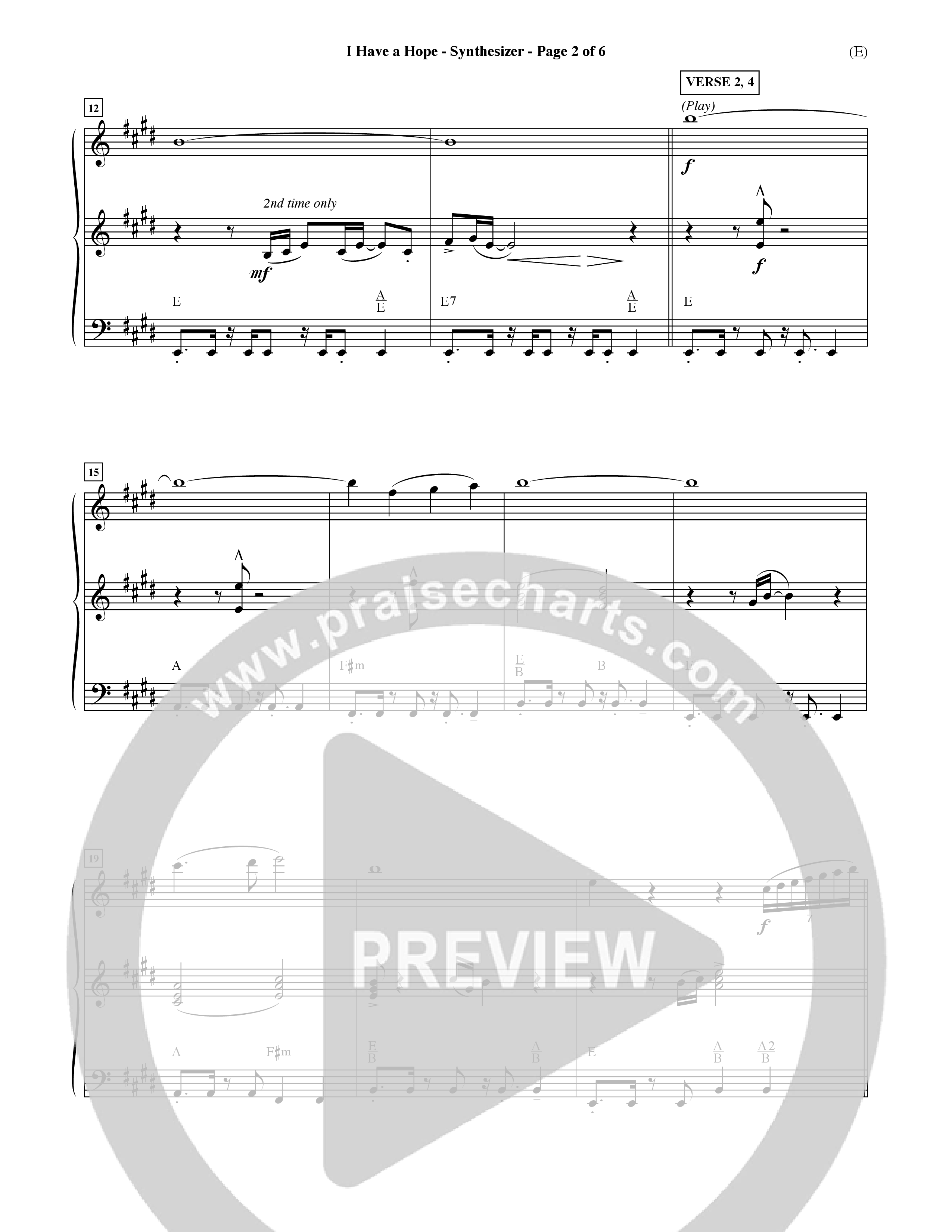 I Have A Hope (Choral Anthem SATB) Synth (Word Music Choral / Orch. David McKay)
