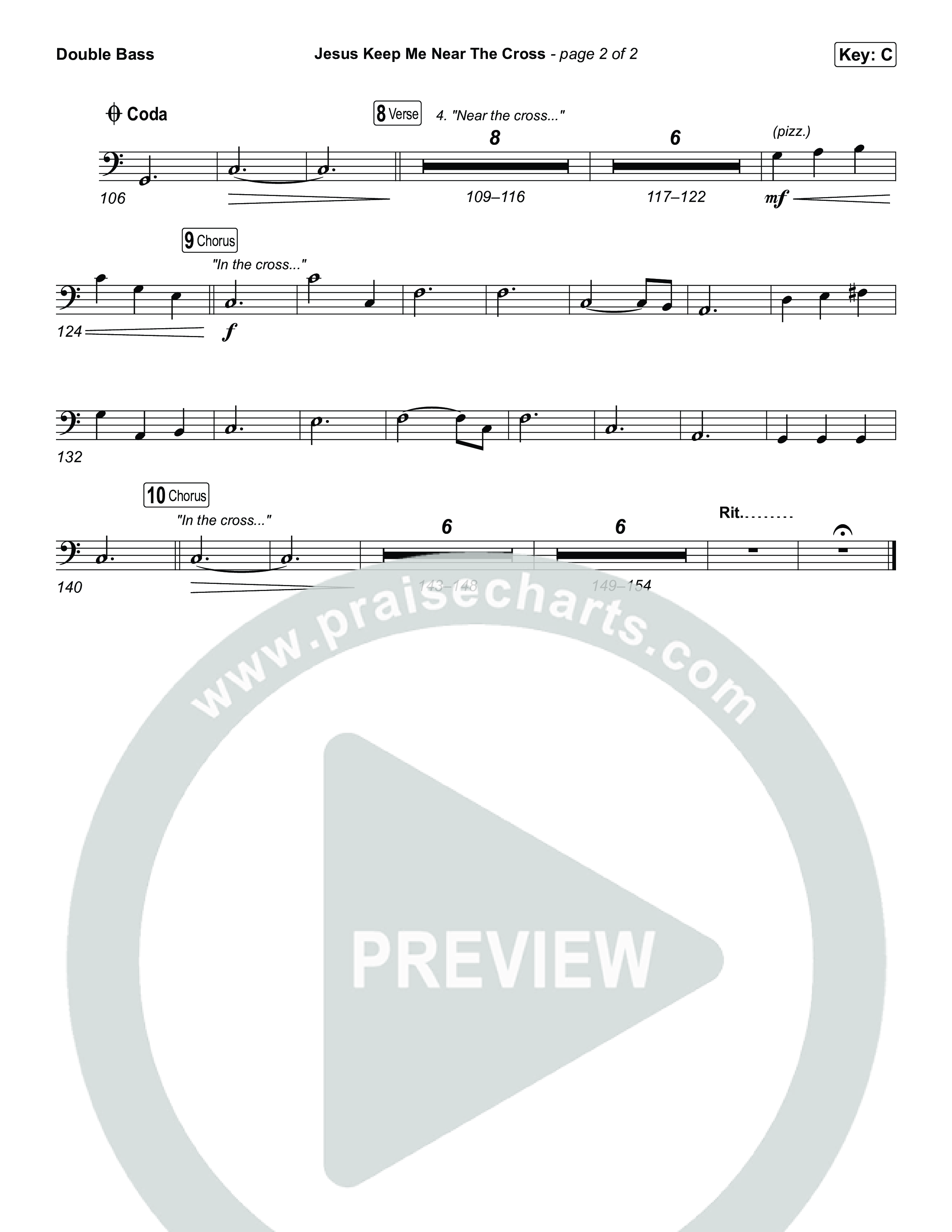 Jesus Keep Me Near The Cross String Bass (Keith & Kristyn Getty / Sandra McCracken)