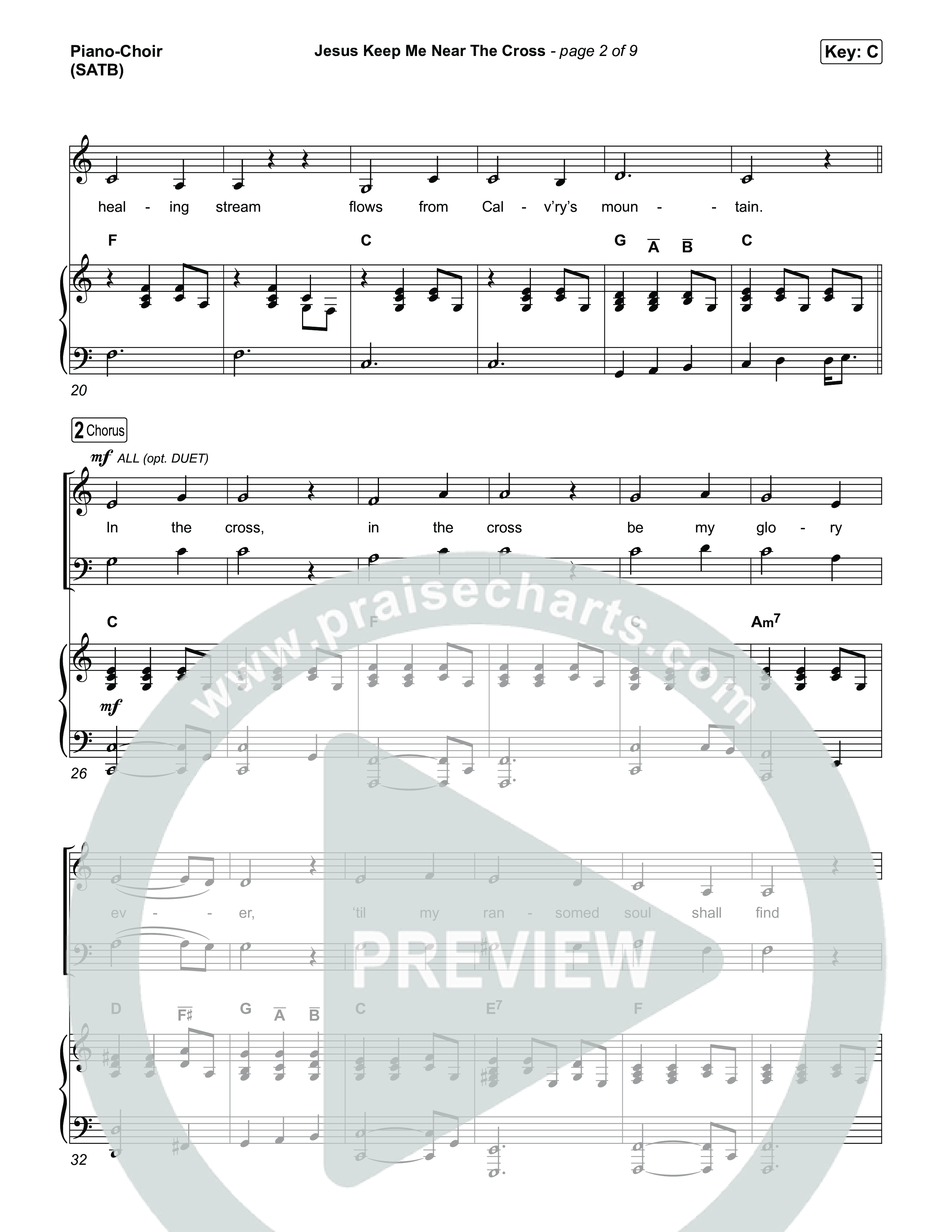 Jesus Keep Me Near The Cross Piano/Vocal Pack (Keith & Kristyn Getty / Sandra McCracken)