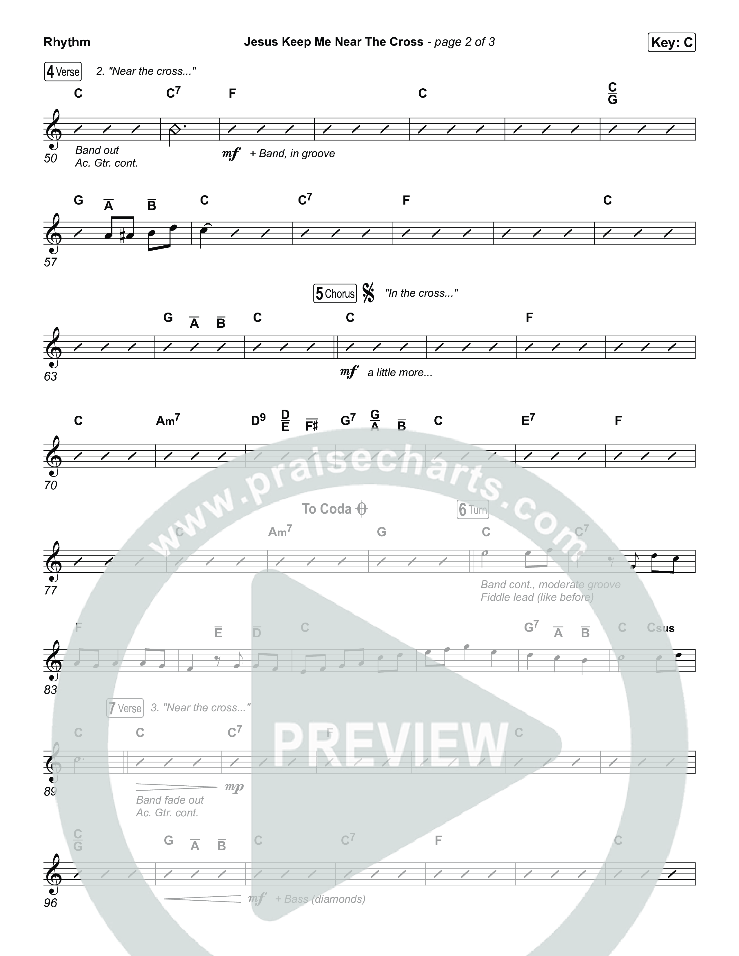 Jesus Keep Me Near The Cross Rhythm Chart (Keith & Kristyn Getty / Sandra McCracken)