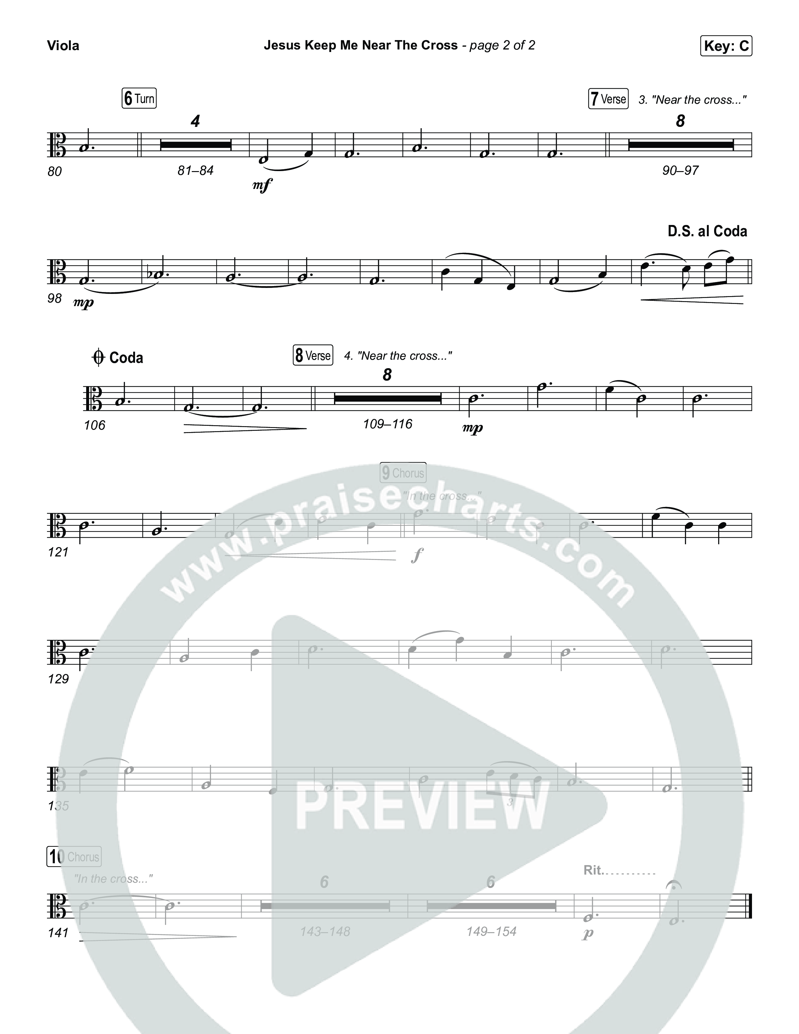 Jesus Keep Me Near The Cross Viola (Keith & Kristyn Getty / Sandra McCracken)