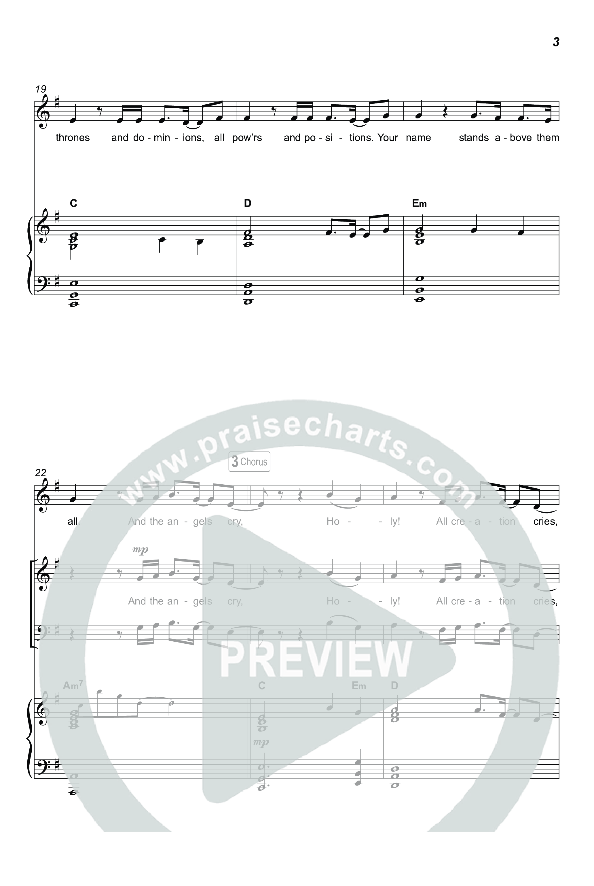 Holy Forever / We Fall Down (Christmas Version) (Choral/SATB) Octavo (SATB & Pno) (Travis Cottrell / Skye Reedy / Arr. Mason Brown)