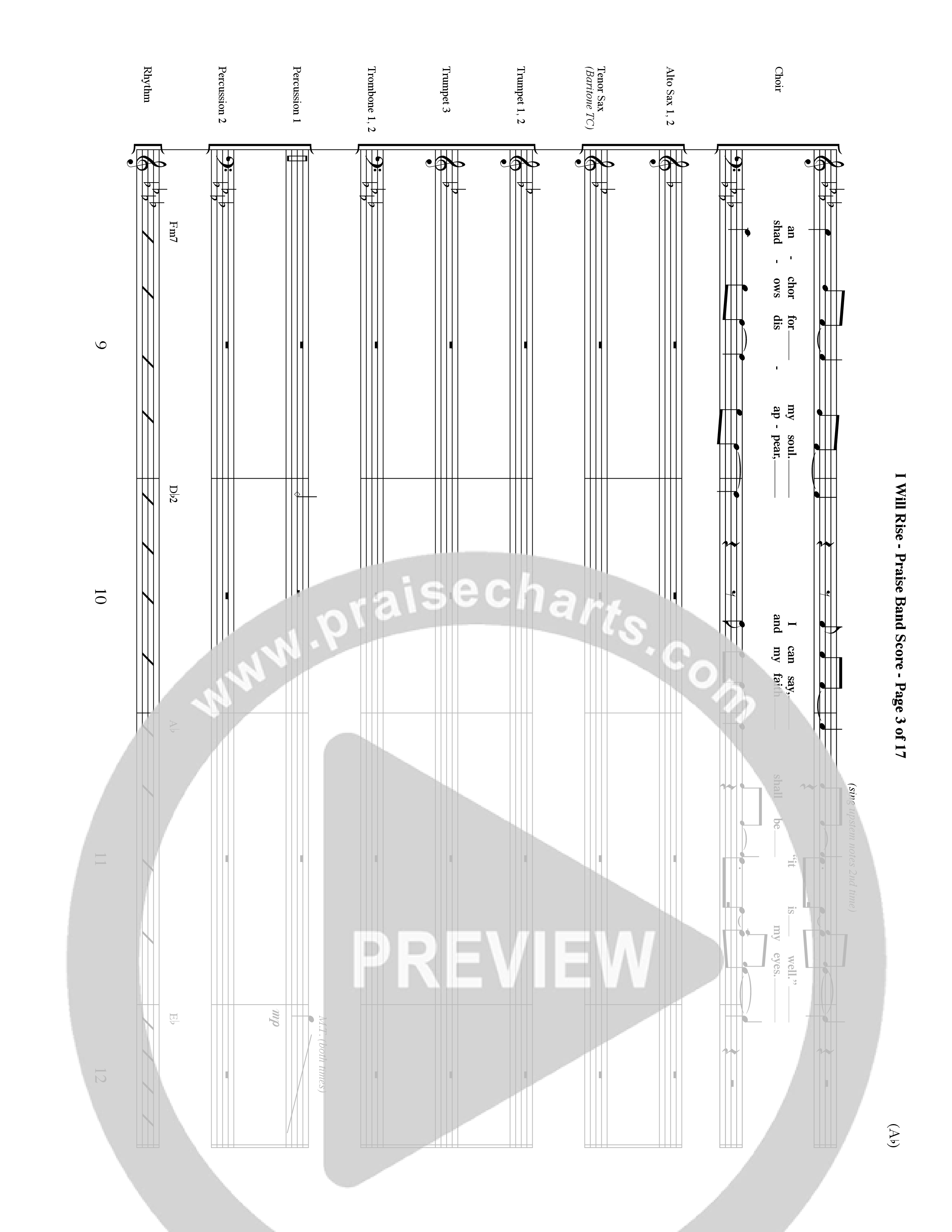 I Will Rise (Choral Anthem SATB) PraiseBand (incl. Brass) (Word Music Choral / Orch. David Shipps)