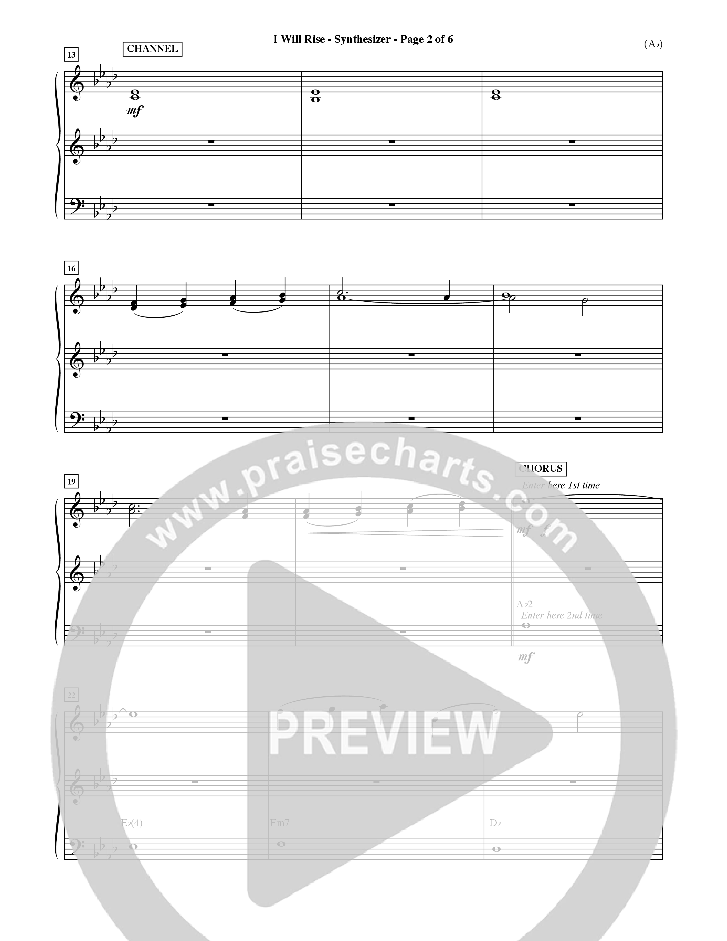 I Will Rise (Choral Anthem SATB) Synth (Word Music Choral / Orch. David Shipps)