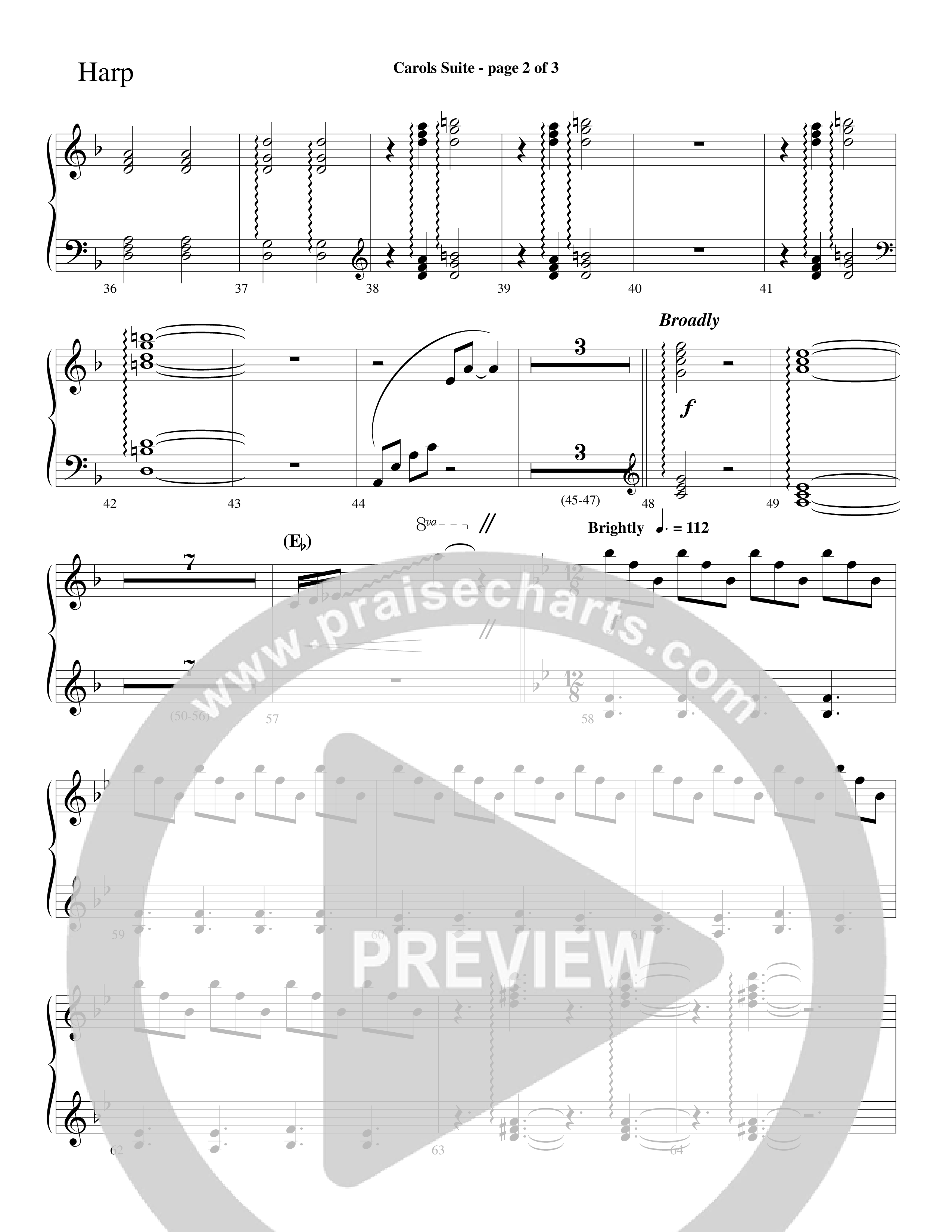Carols Suite (Choral Anthem SATB) Harp (Word Music Choral / Arr. David Hamilton)