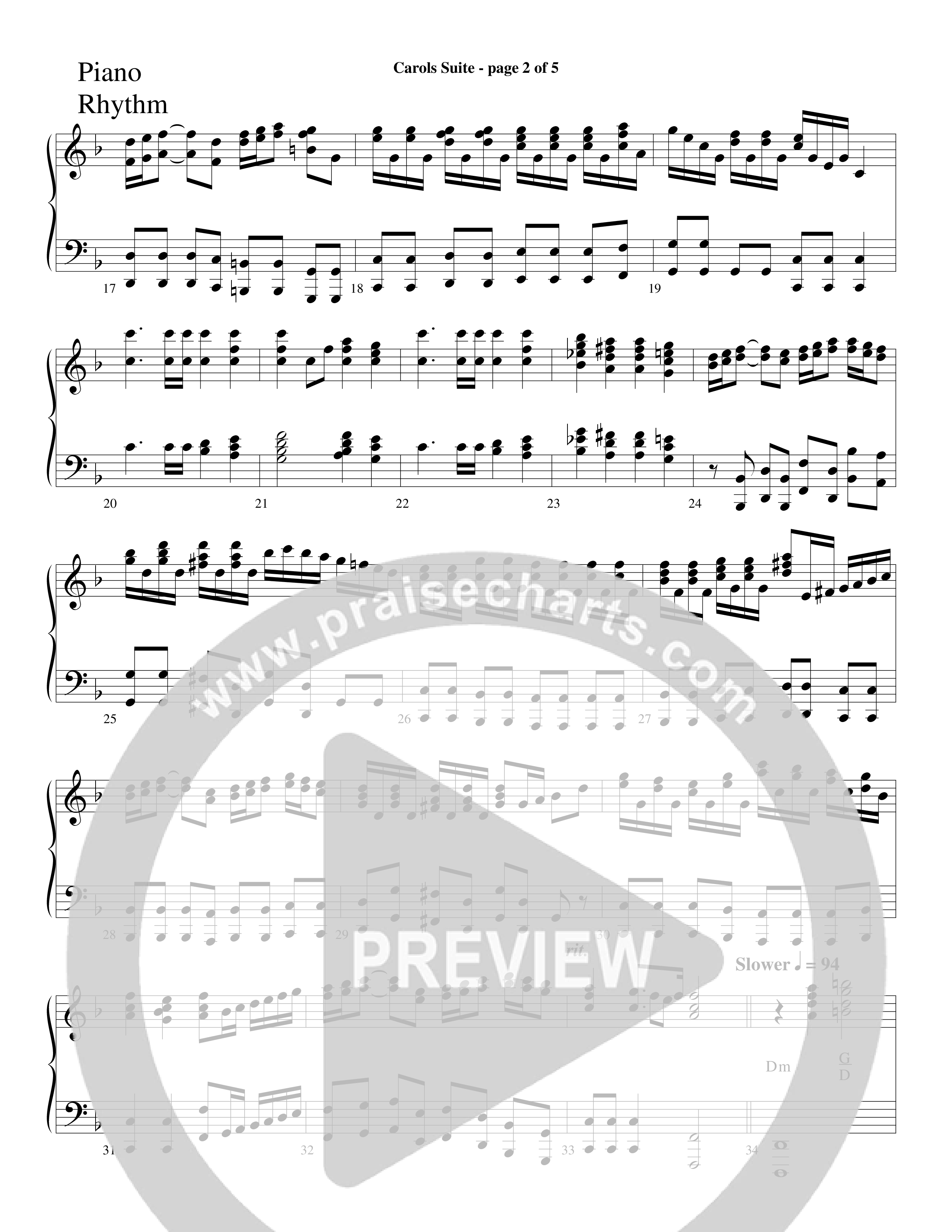 Carols Suite (Choral Anthem SATB) Piano Sheet (Word Music Choral / Arr. David Hamilton)