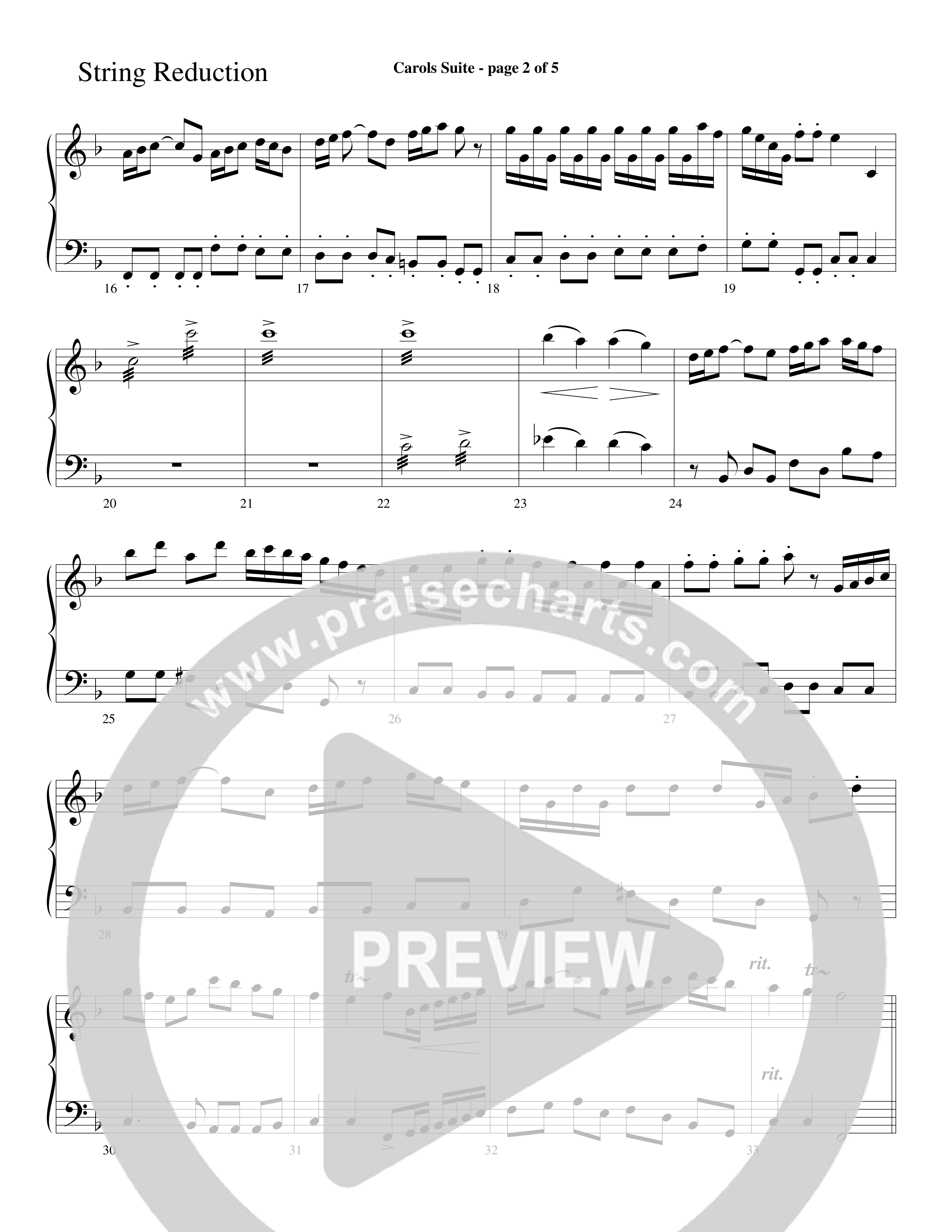 Carols Suite (Choral Anthem SATB) String Reduction (Word Music Choral / Arr. David Hamilton)