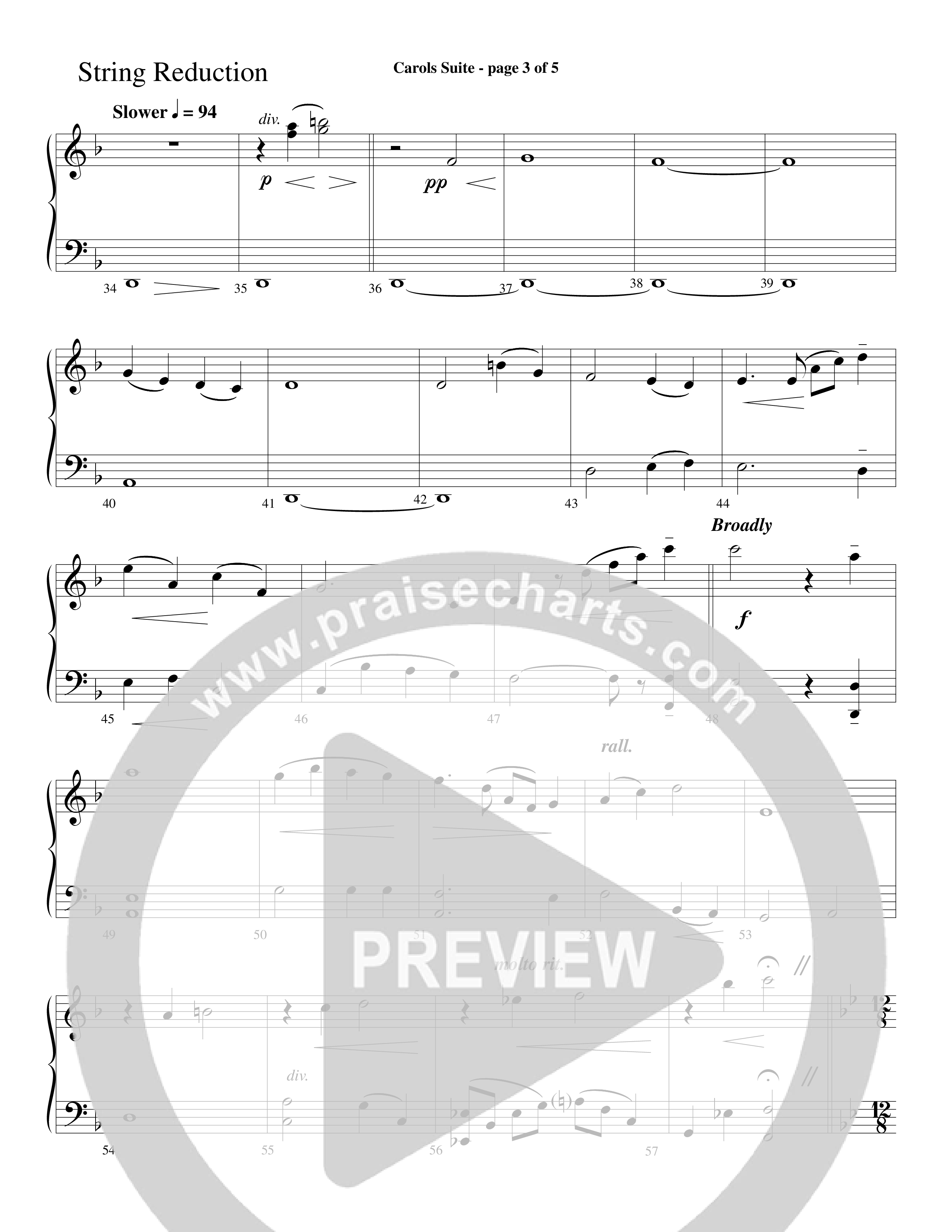 Carols Suite (Choral Anthem SATB) String Reduction (Word Music Choral / Arr. David Hamilton)