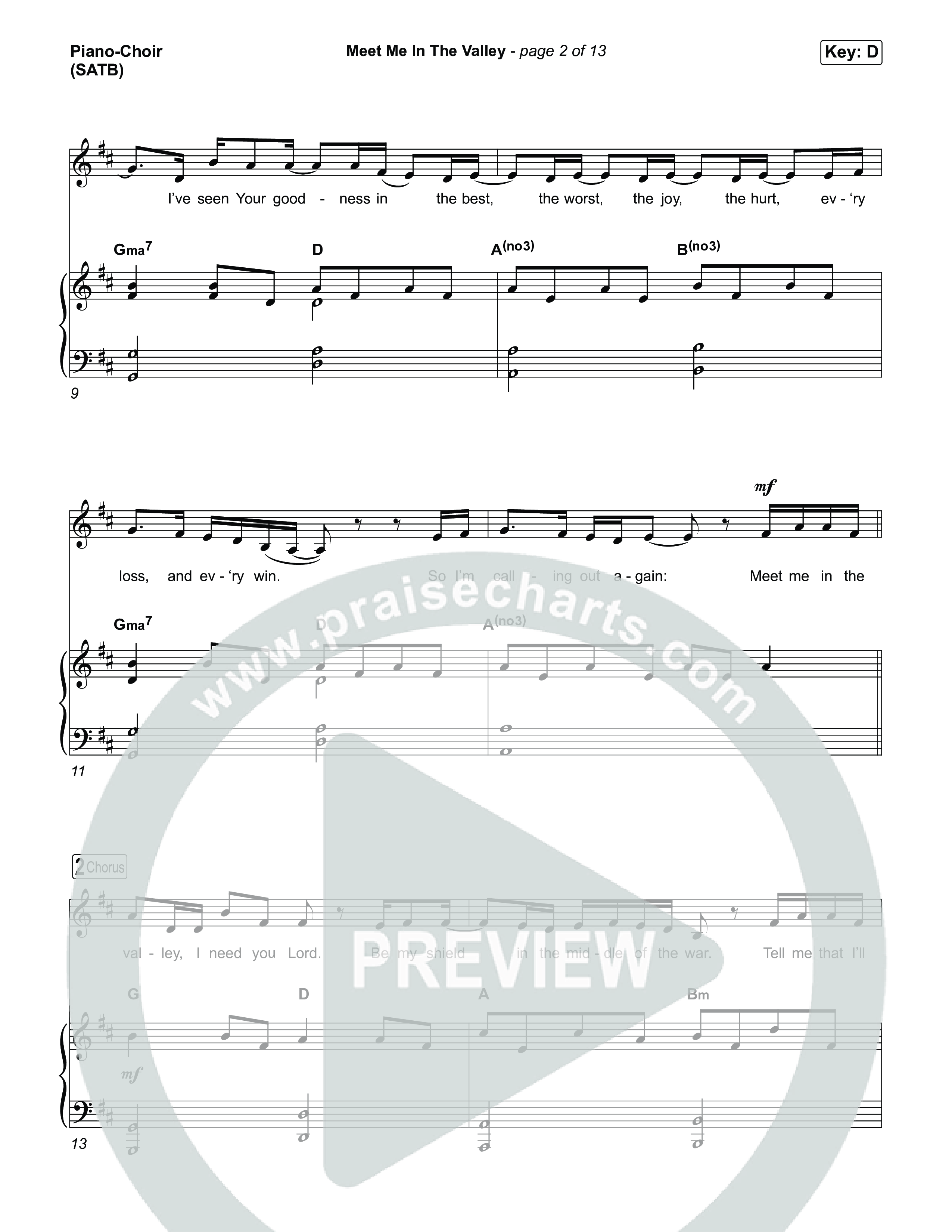 Meet Me In The Valley Piano/Vocal (SATB) (Tasha Layton)