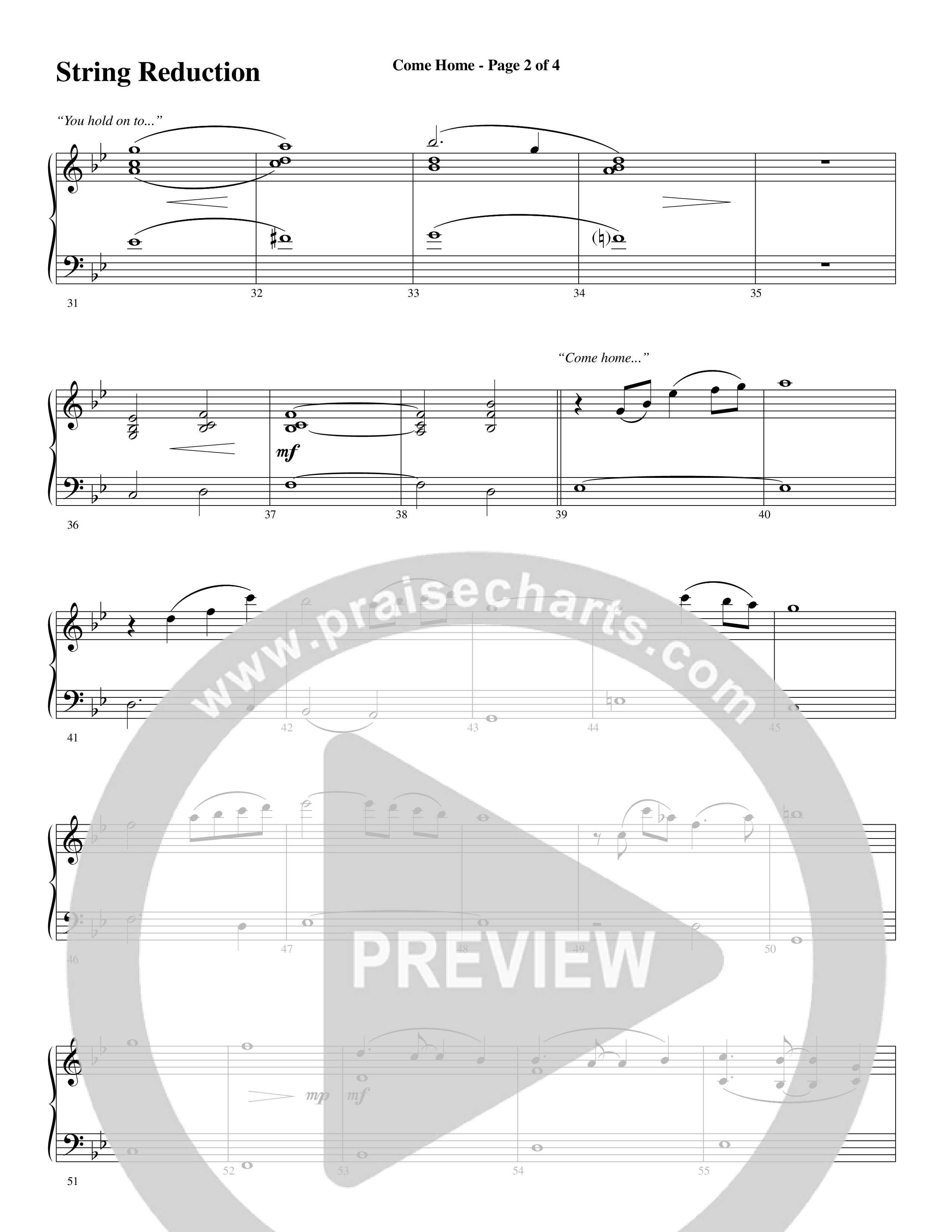 Come Home (with Softly and Tenderly) (Choral Anthem SATB) String Reduction (Word Music Choral / Arr. Russell Mauldin)
