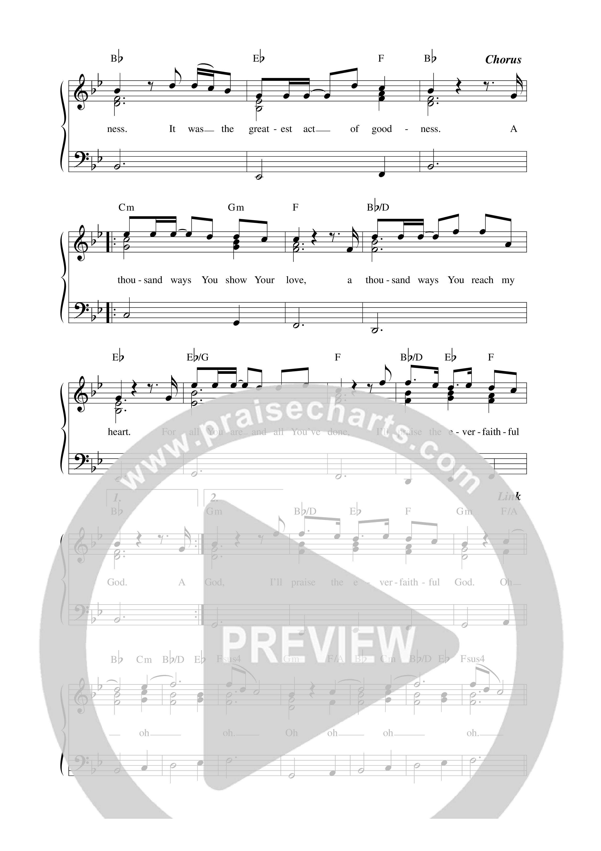 A Thousand Ways Lead Sheet Melody (Matt Redman)