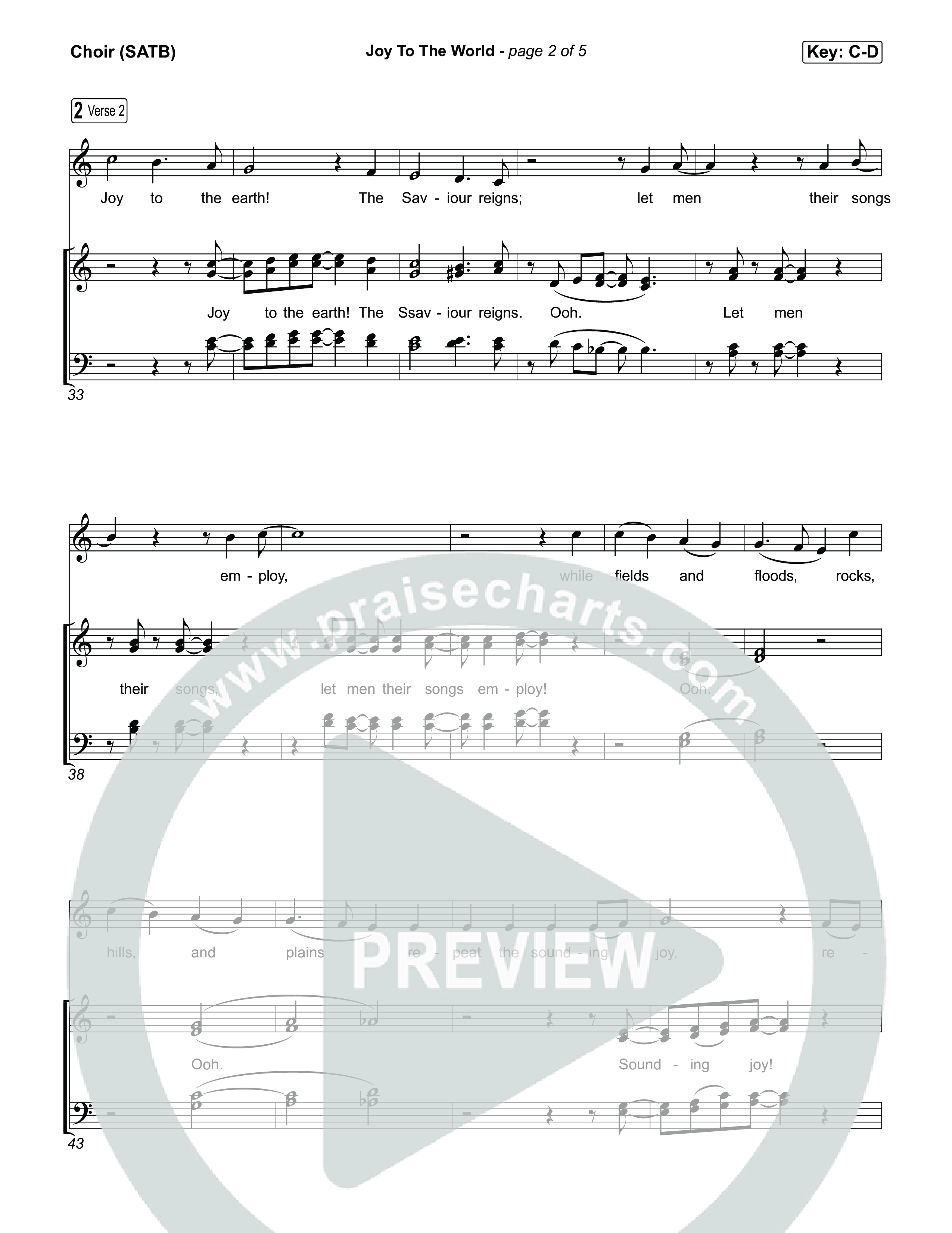 Joy To The World Choir Sheet (SATB) (Museum Of The Bible / Arr. Jared Haschek)