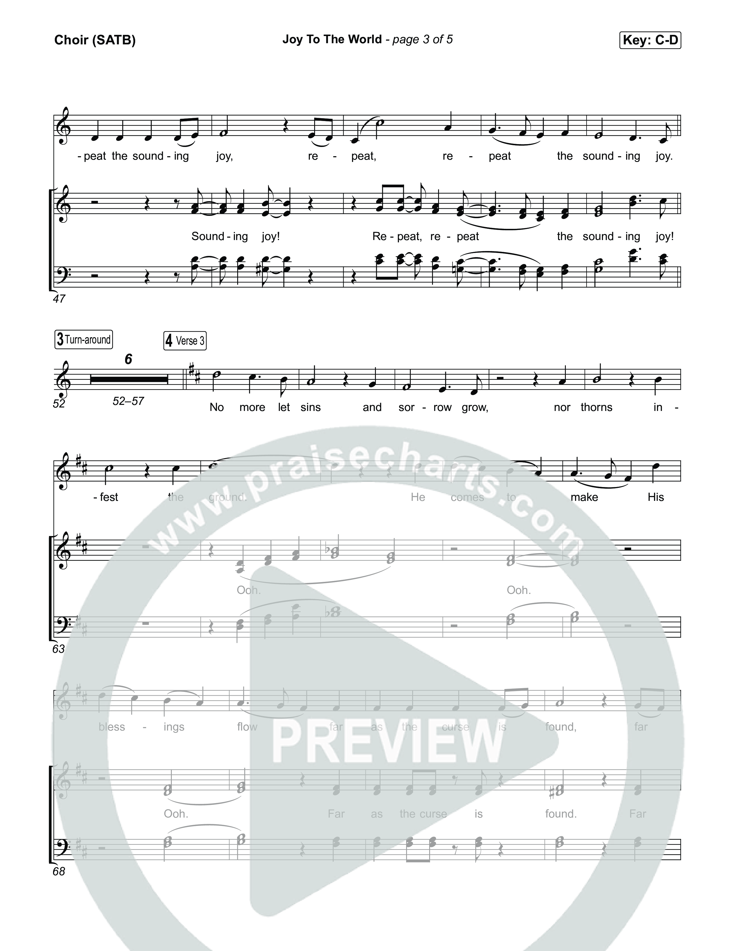 Joy To The World Choir Sheet (SATB) (Museum Of The Bible / Arr. Jared Haschek)