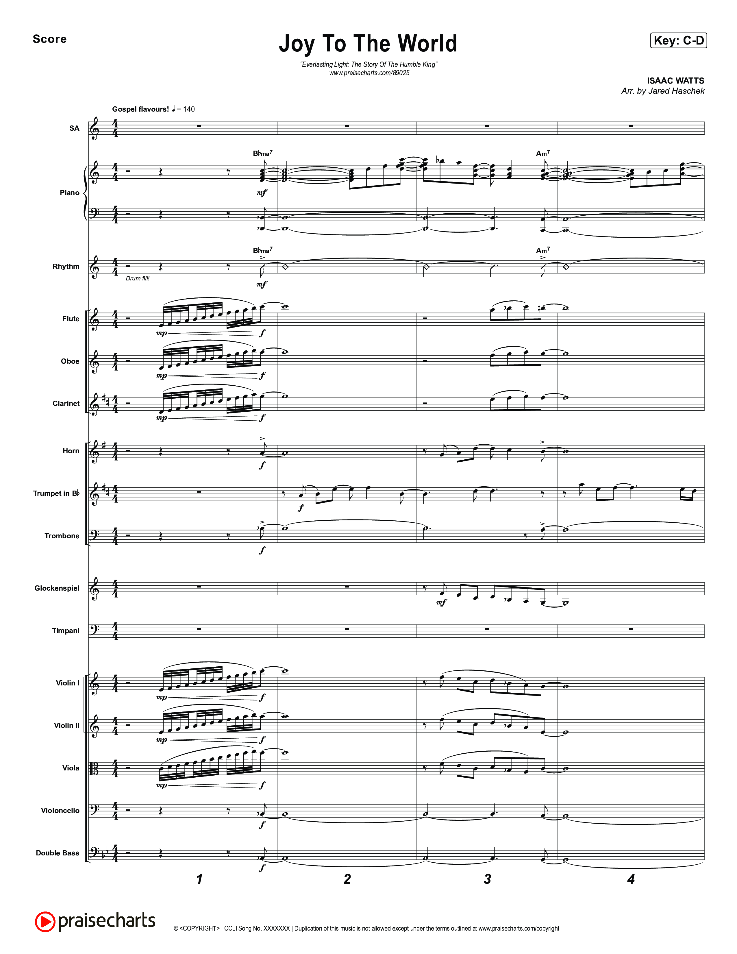 Joy To The World Orchestration (Museum Of The Bible / Arr. Jared Haschek)