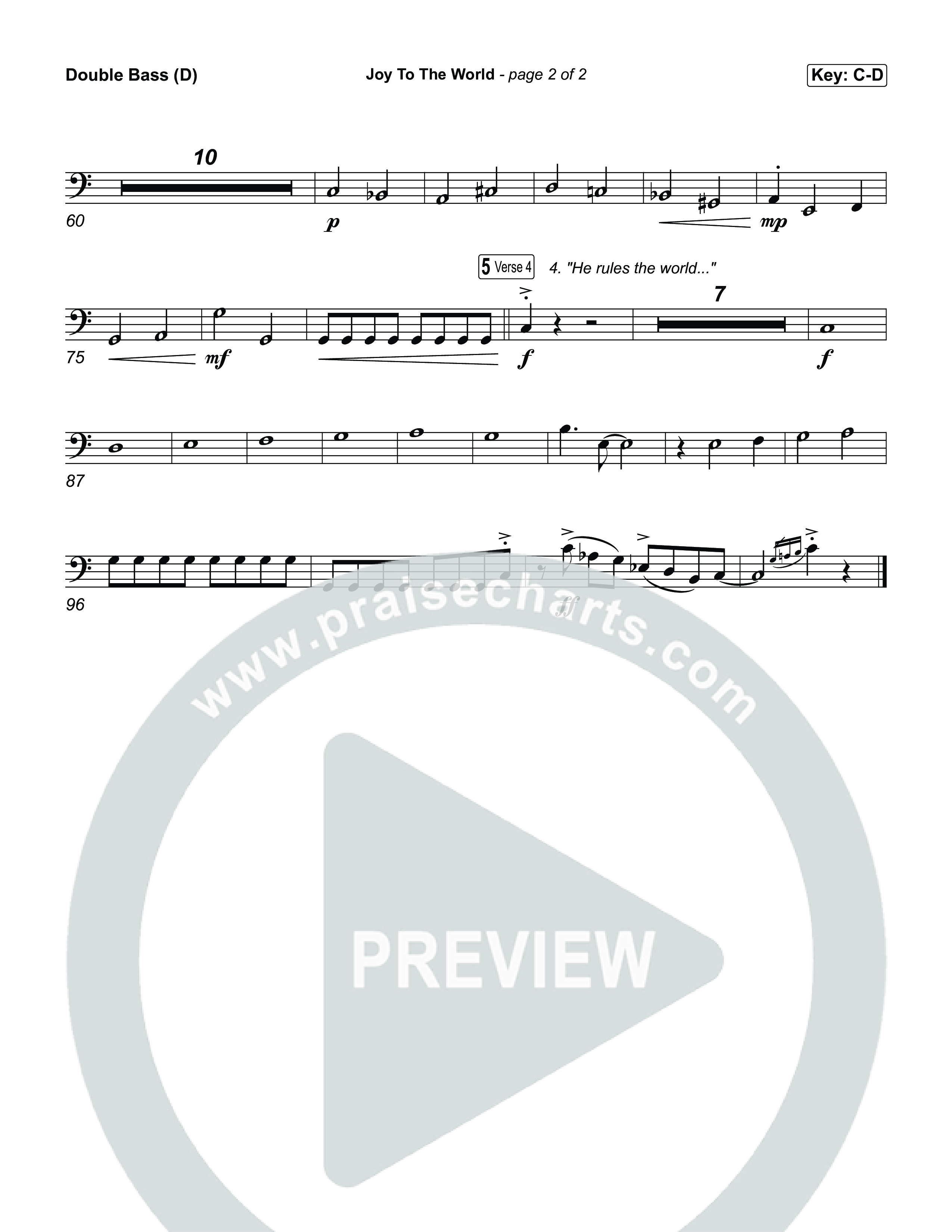 Joy To The World String Bass (Museum Of The Bible / Arr. Jared Haschek)