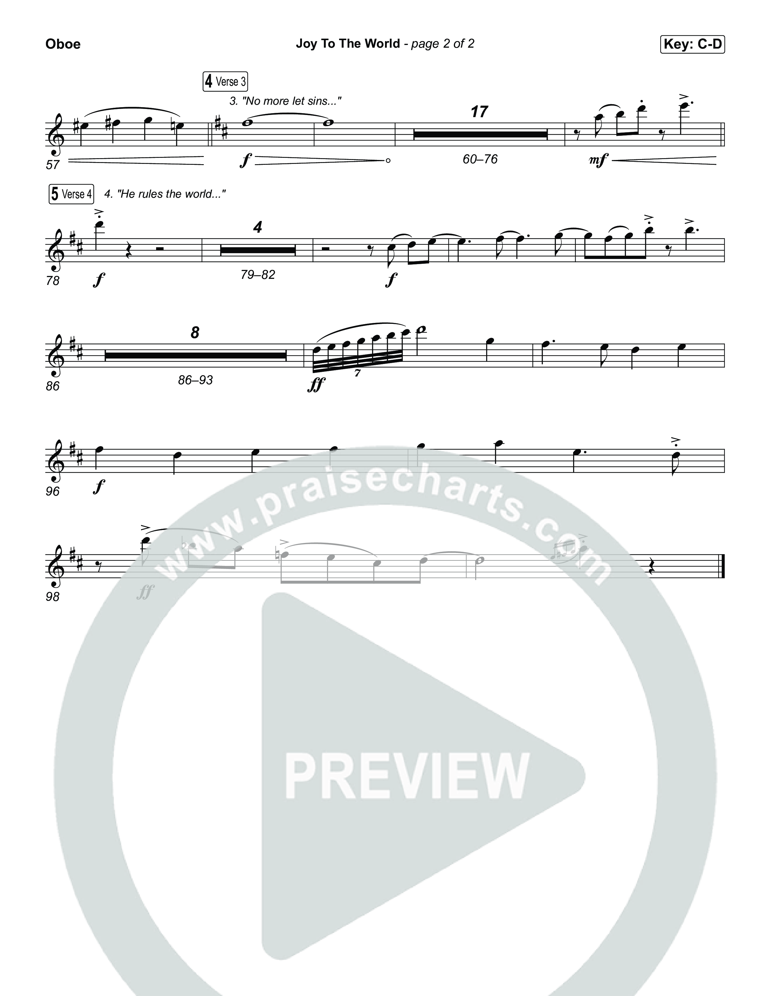 Joy To The World Oboe (Museum Of The Bible / Arr. Jared Haschek)