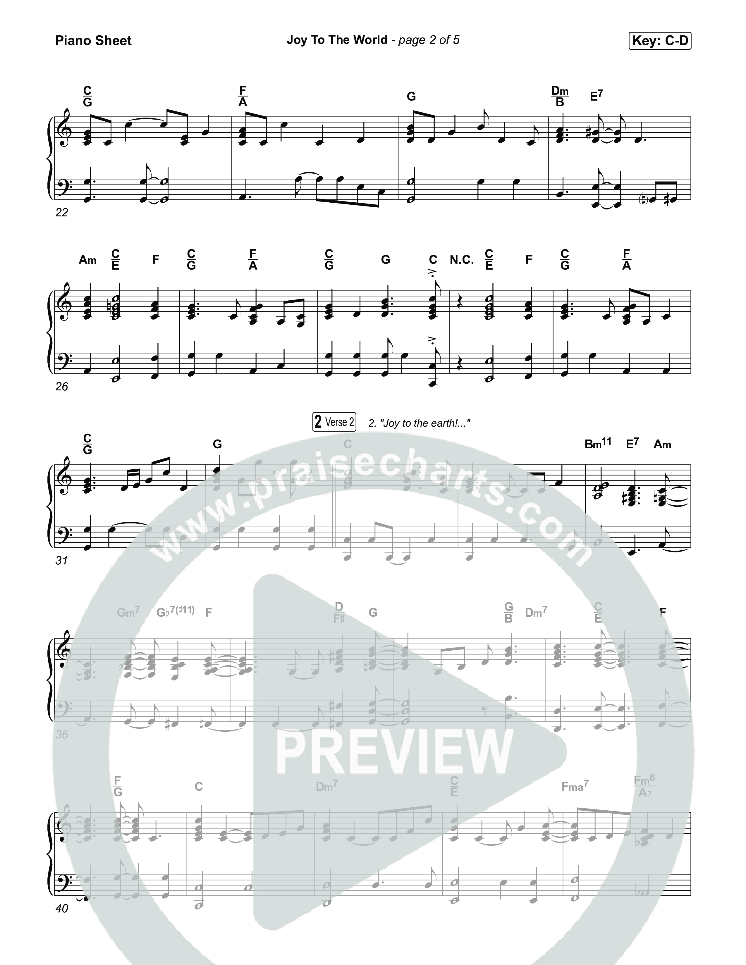 Joy To The World Piano Sheet (Museum Of The Bible / Arr. Jared Haschek)