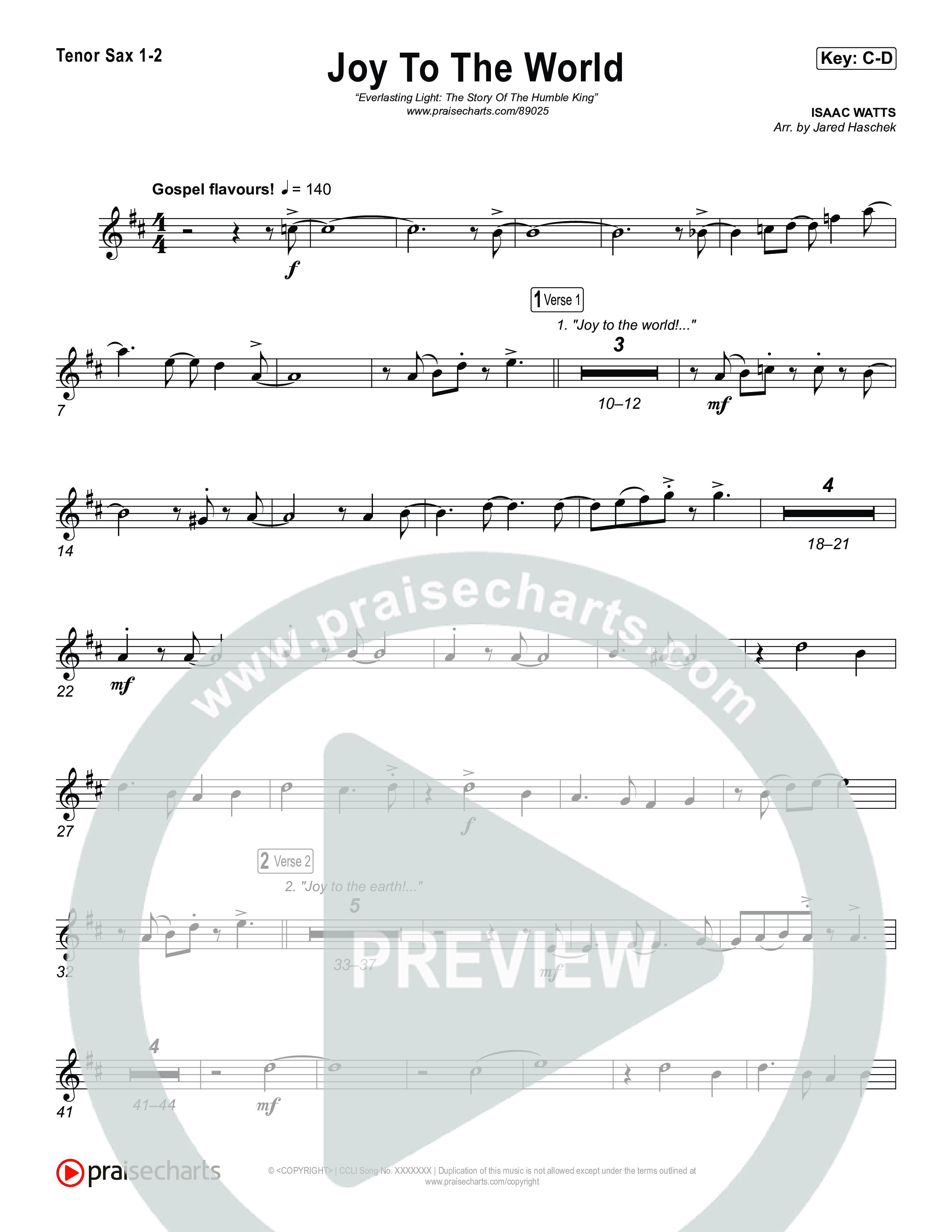 Joy To The World Sax Pack (Museum Of The Bible / Arr. Jared Haschek)