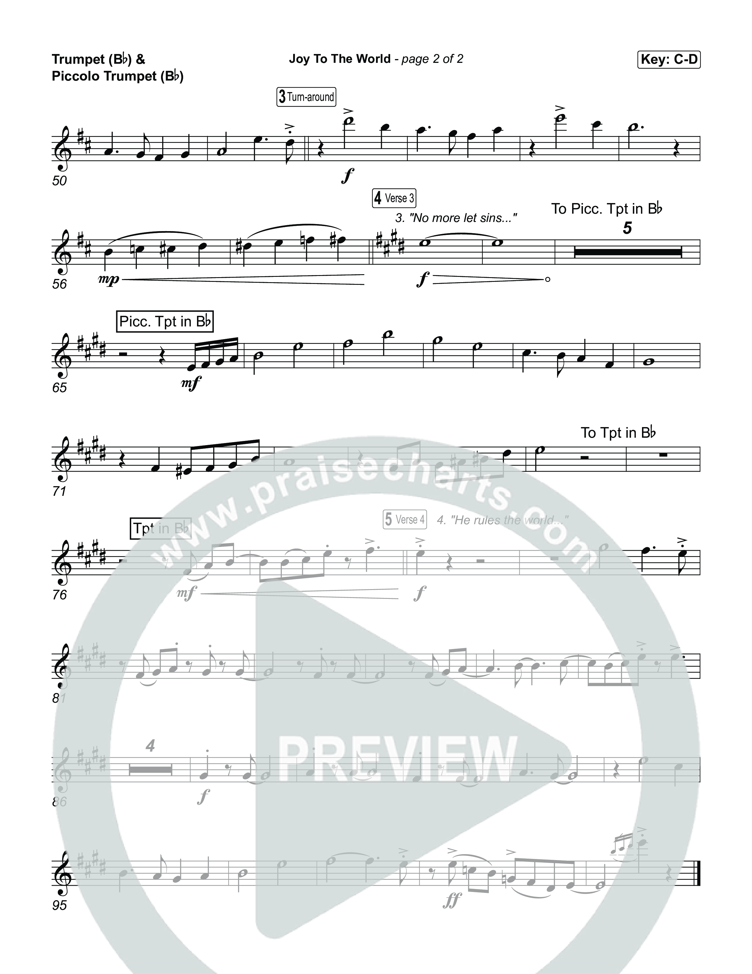 Joy To The World Trumpet 1,2 (Museum Of The Bible / Arr. Jared Haschek)