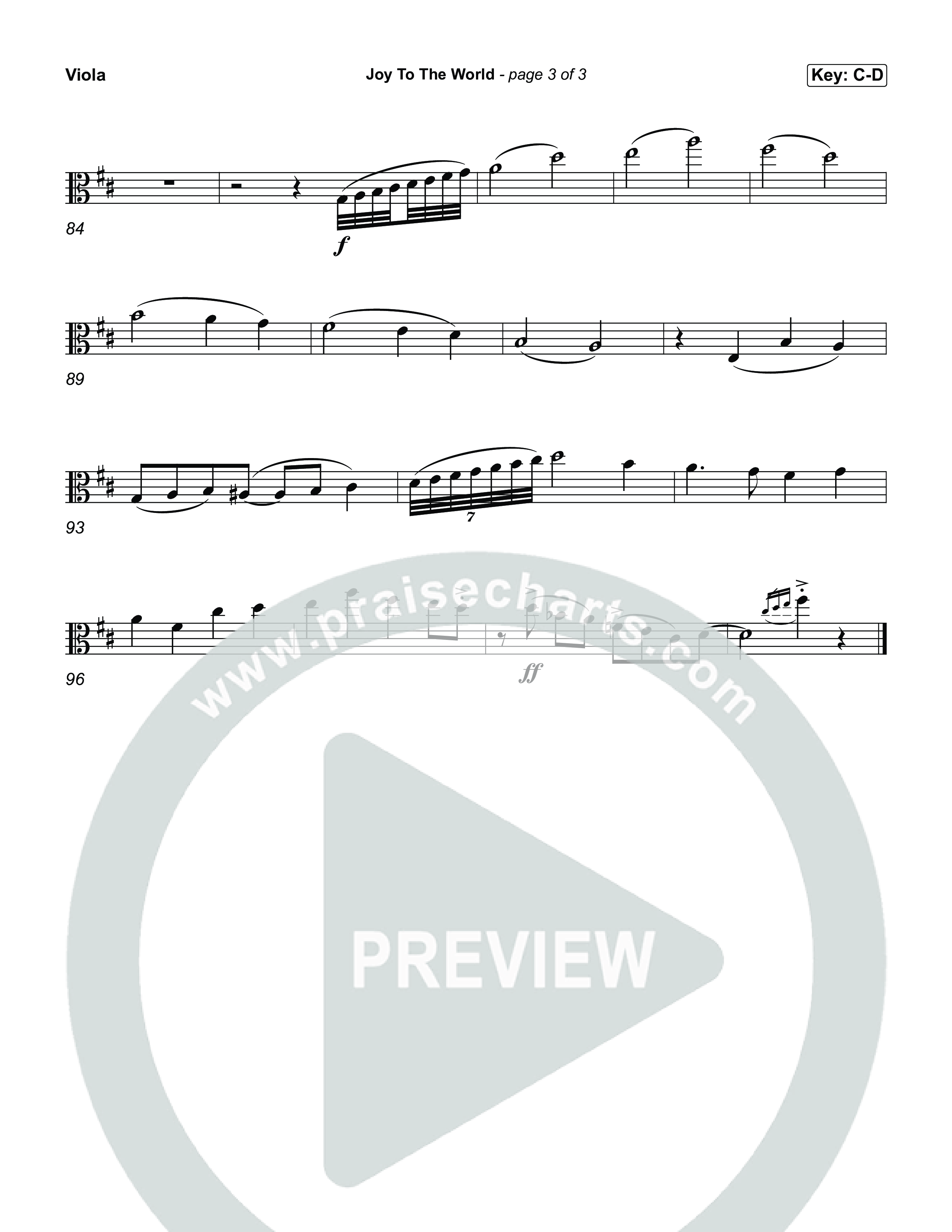 Joy To The World Viola (Museum Of The Bible / Arr. Jared Haschek)