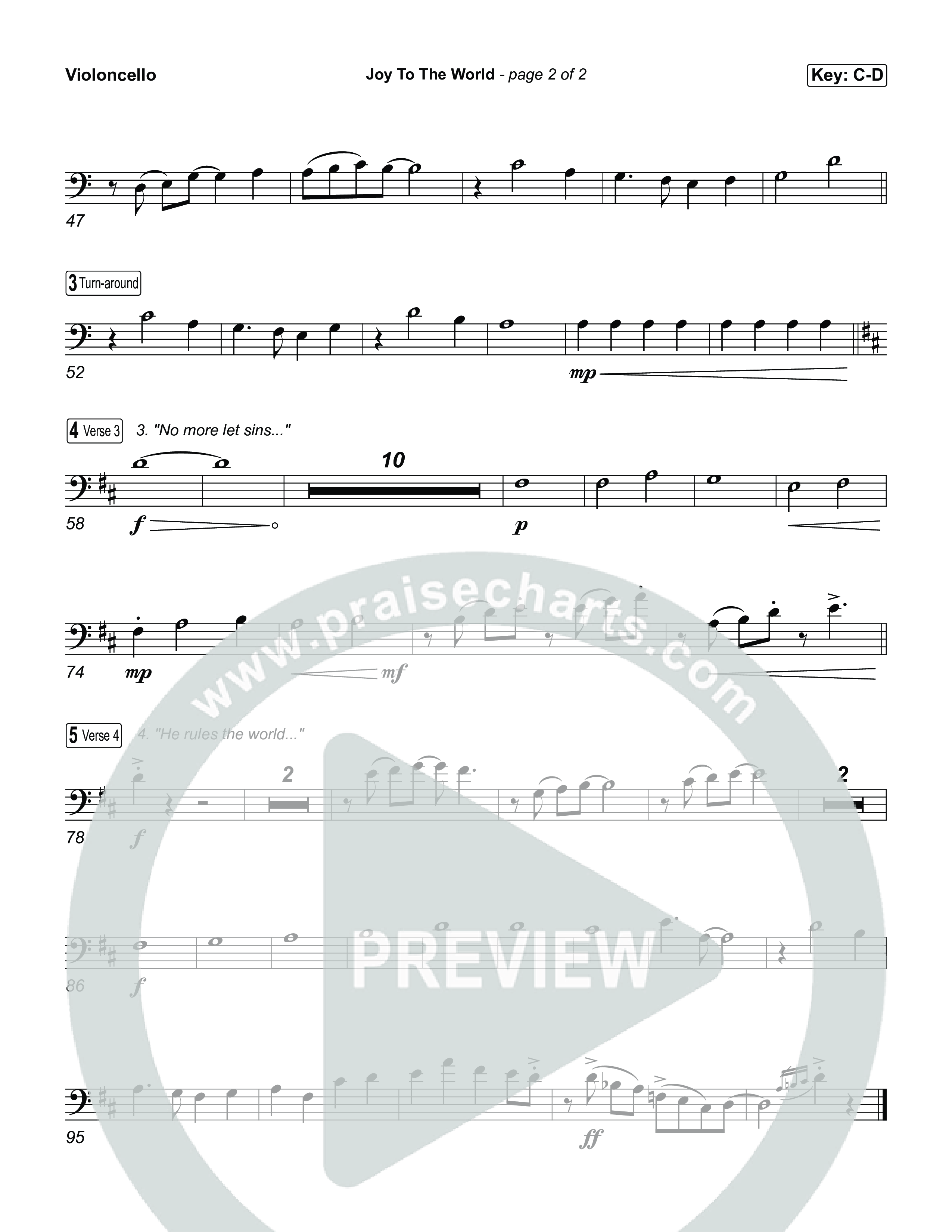 Joy To The World Violincello (Museum Of The Bible / Arr. Jared Haschek)