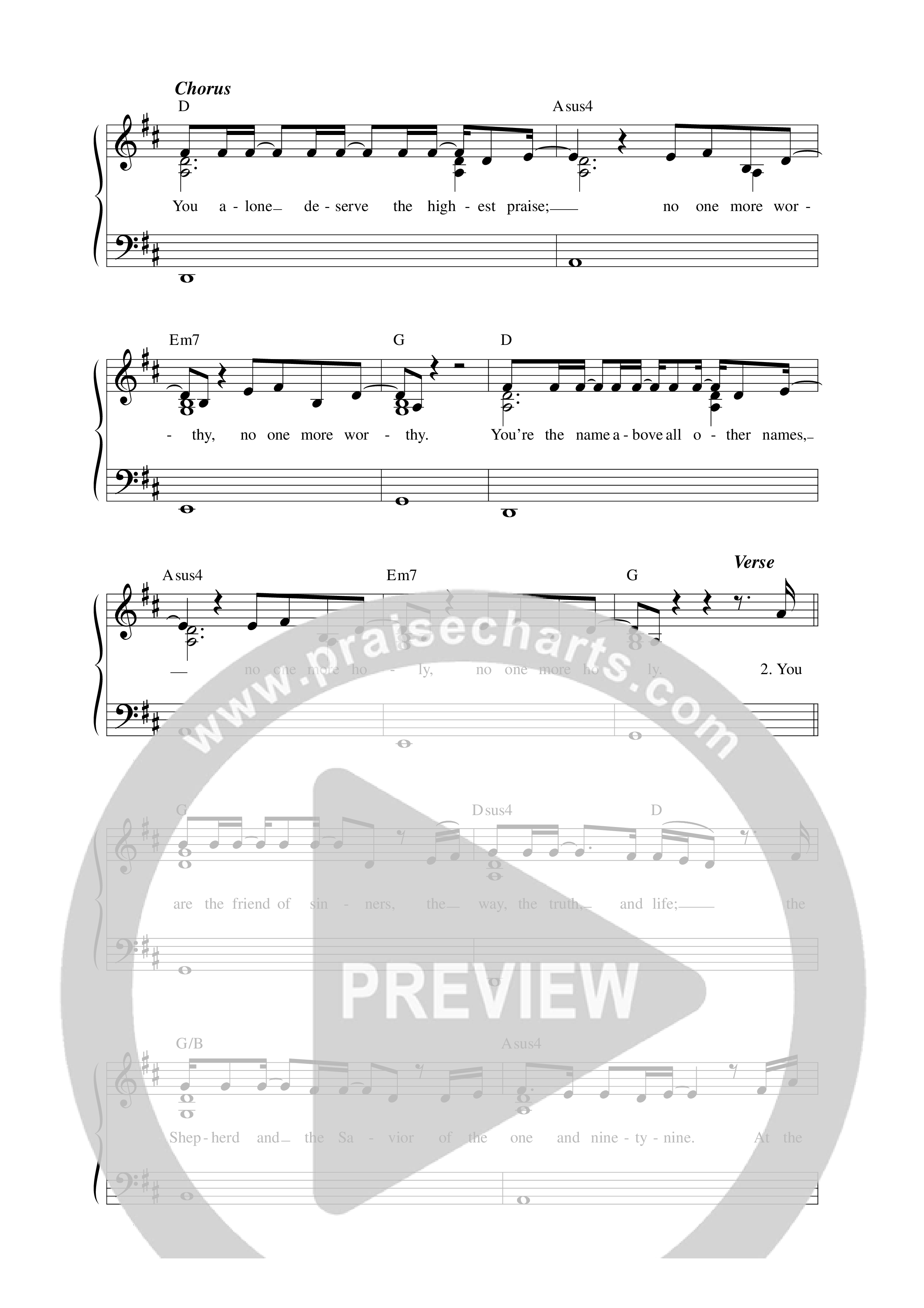 Jesus Song Lead Sheet Melody (Thrive Worship)