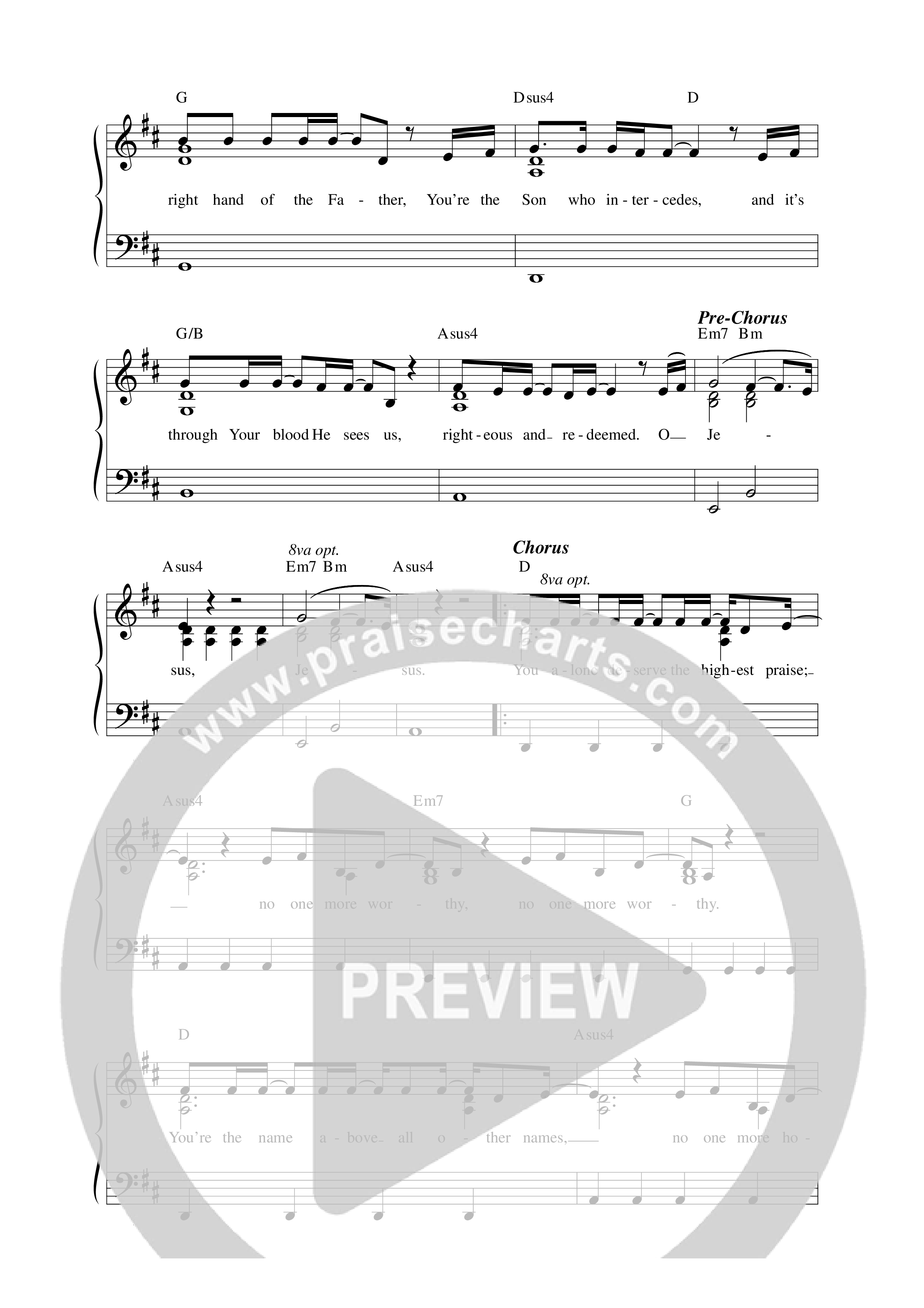 Jesus Song Lead Sheet Melody (Thrive Worship)