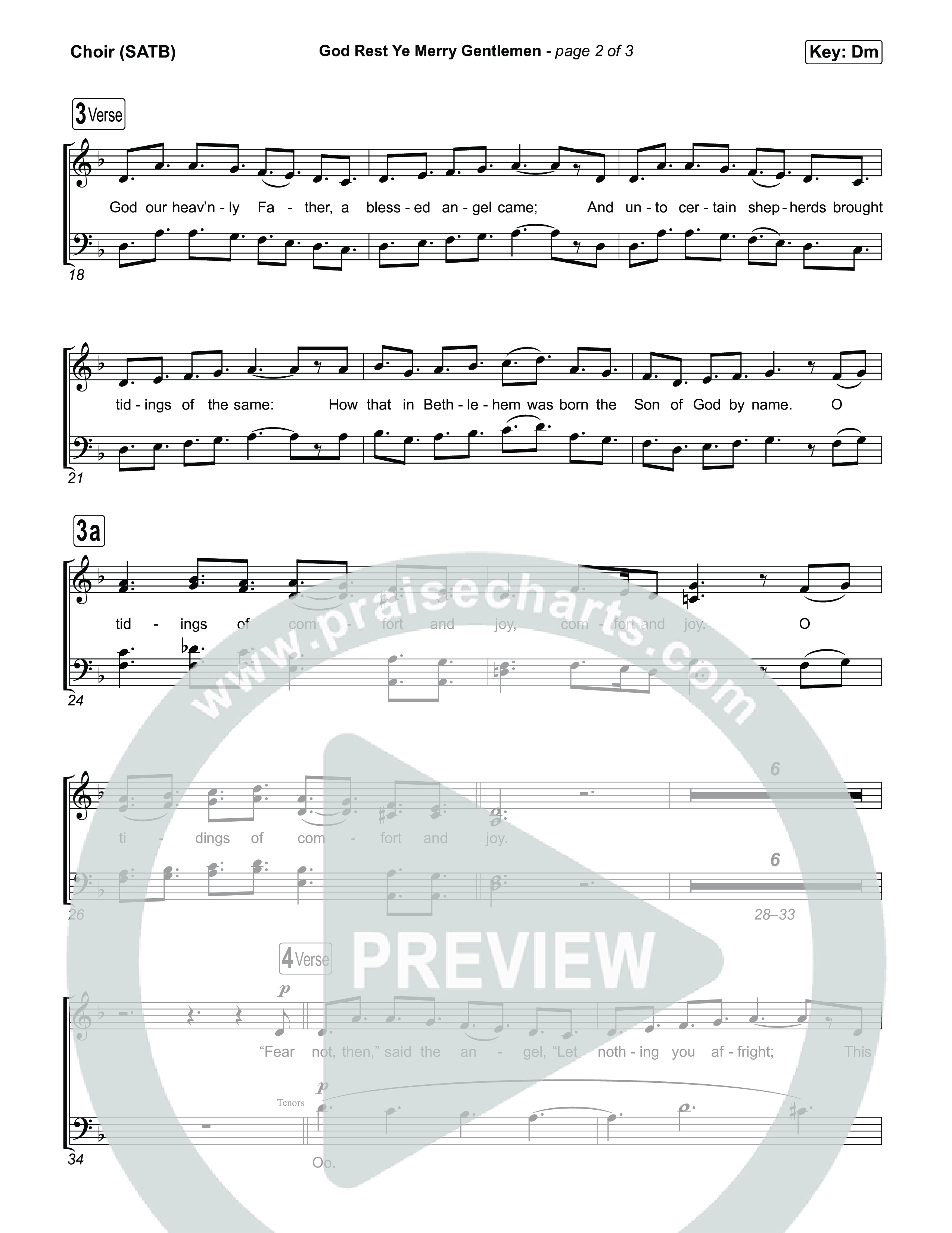 God Rest Ye Merry Gentlemen Choir Sheet (SATB) (Museum Of The Bible / Arr. Phillip Keveren)