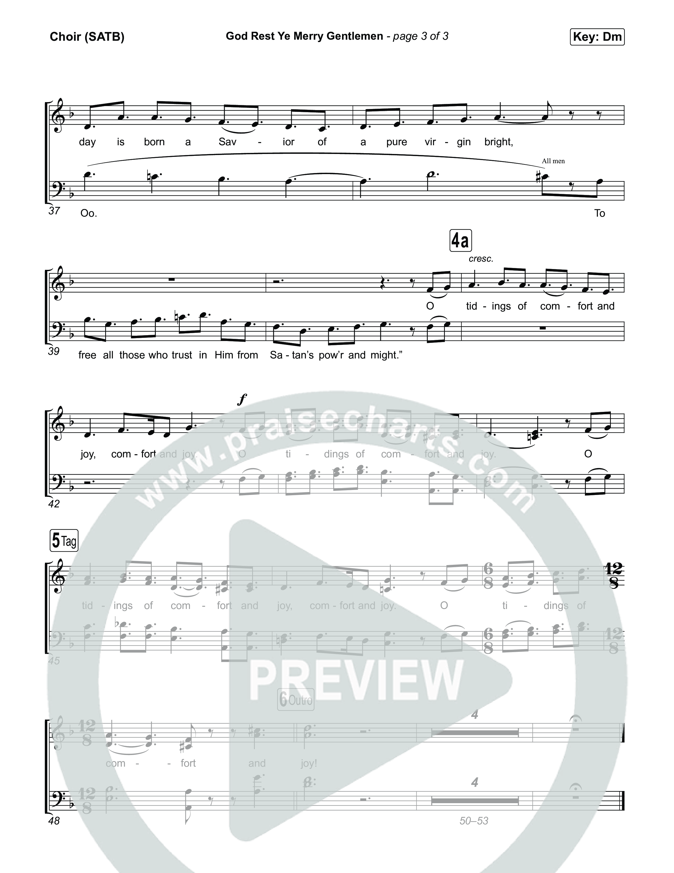 God Rest Ye Merry Gentlemen Choir Sheet (SATB) (Museum Of The Bible / Arr. Phillip Keveren)