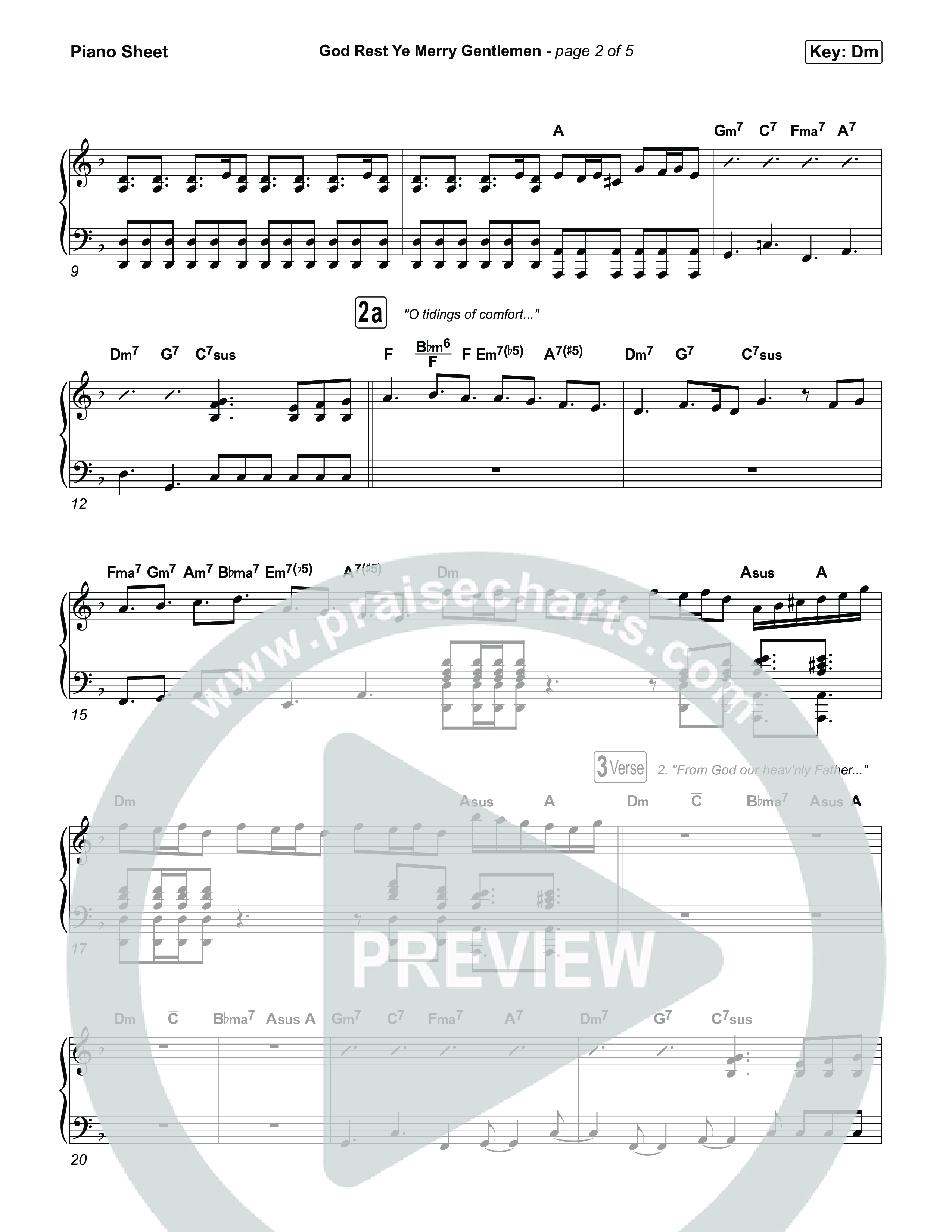 God Rest Ye Merry Gentlemen Piano Sheet (Museum Of The Bible / Arr. Phillip Keveren)