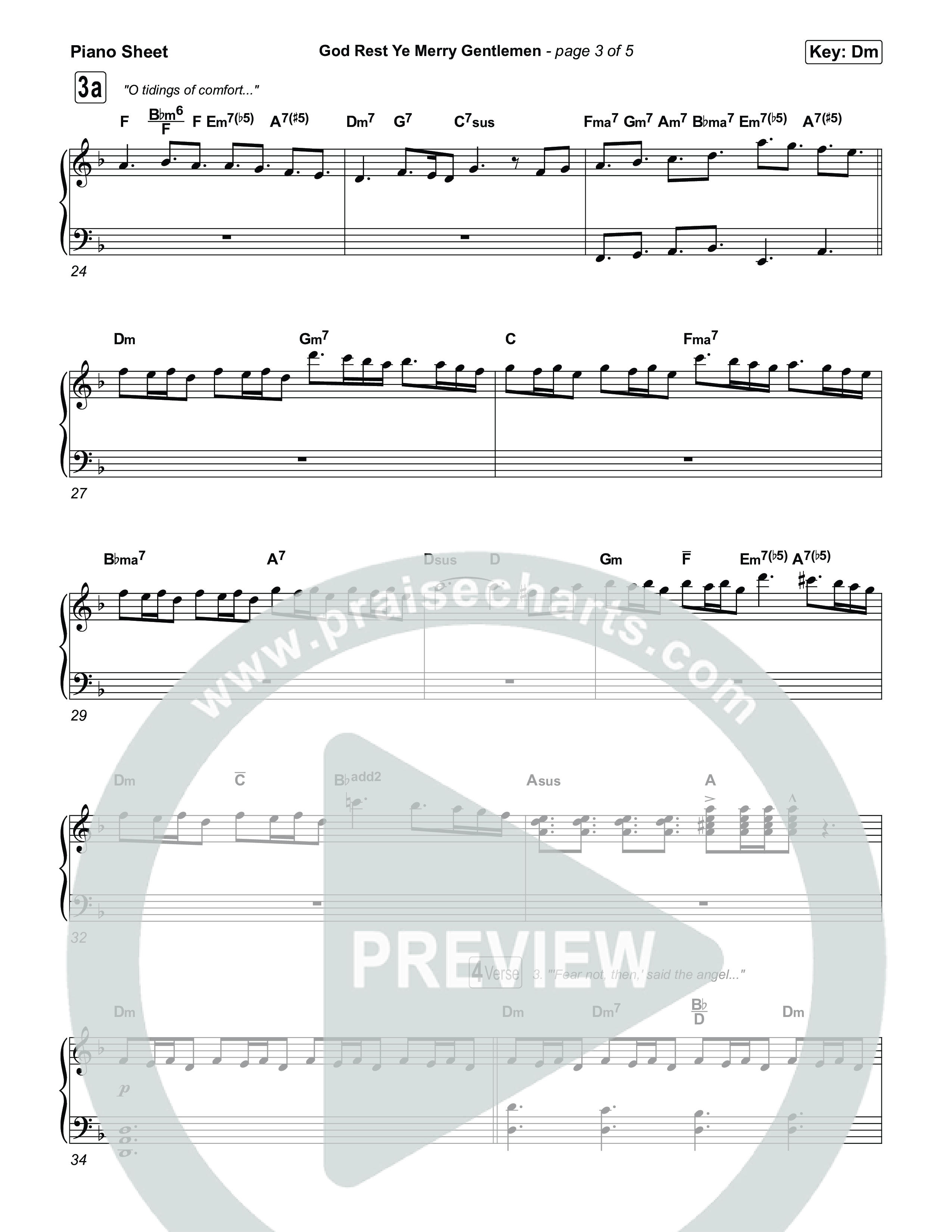 God Rest Ye Merry Gentlemen Piano Sheet (Museum Of The Bible / Arr. Phillip Keveren)