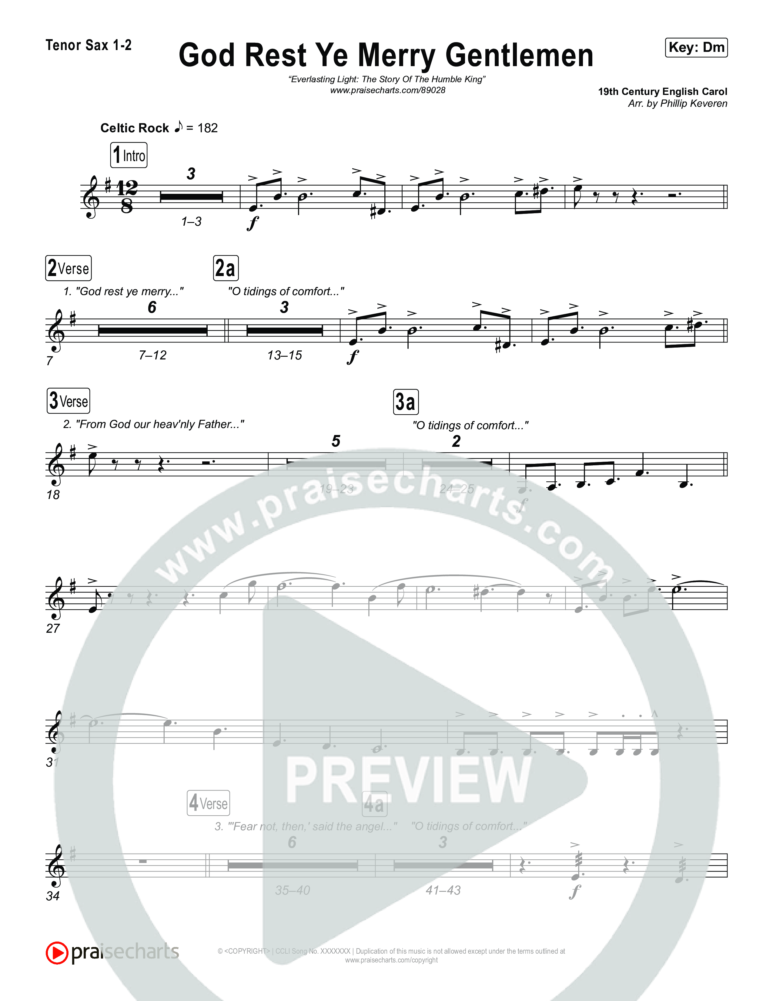 God Rest Ye Merry Gentlemen Sax Pack (Museum Of The Bible / Arr. Phillip Keveren)