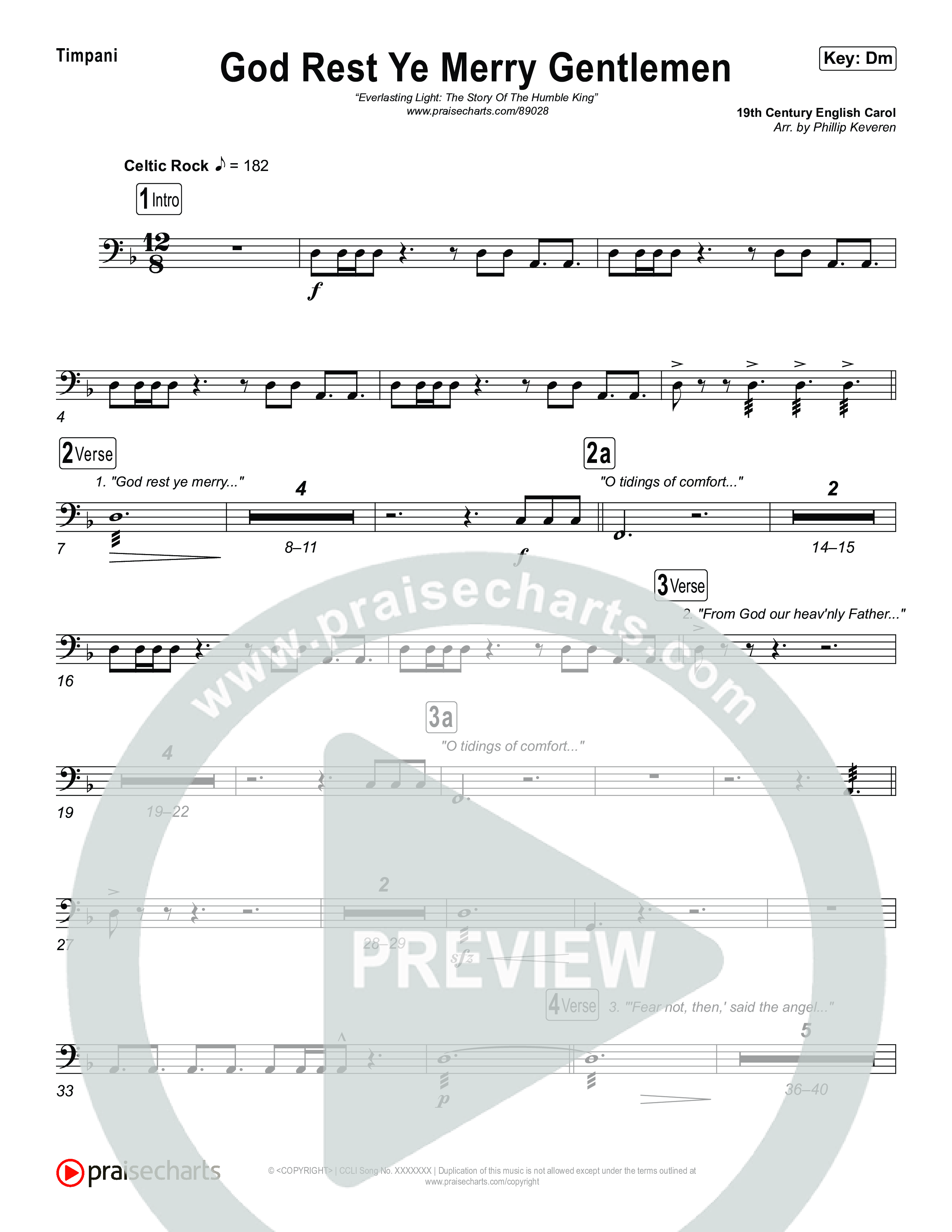 God Rest Ye Merry Gentlemen Timpani (Museum Of The Bible / Arr. Phillip Keveren)