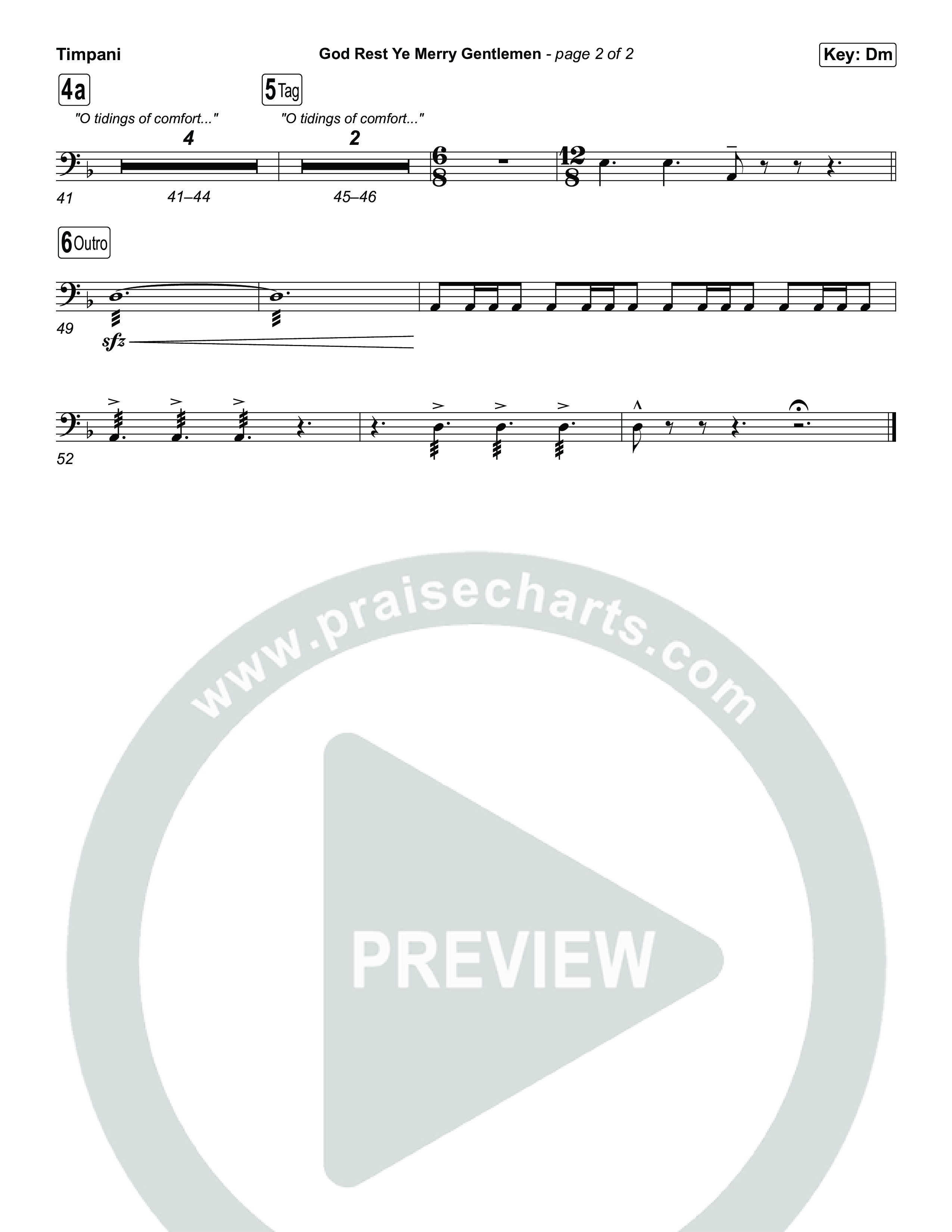 God Rest Ye Merry Gentlemen Timpani (Museum Of The Bible / Arr. Phillip Keveren)