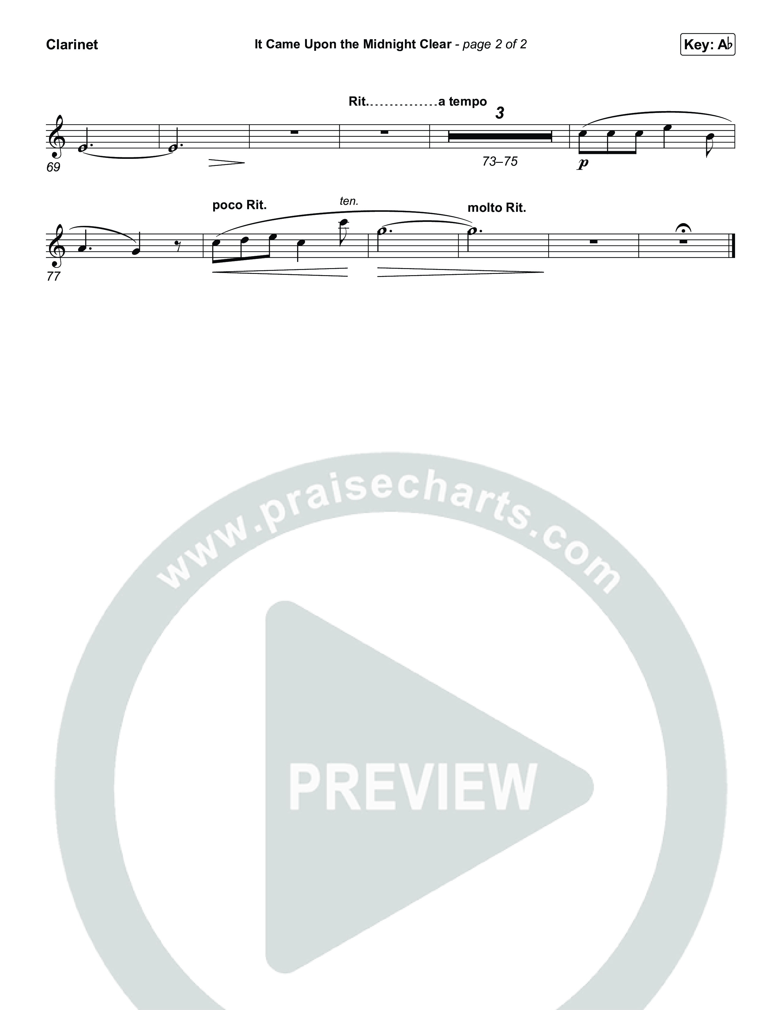 It Came Upon The Midnight Clear with O Mio Babbino Clarinet 1,2 (Museum Of The Bible / Arr. Phillip Keveren)