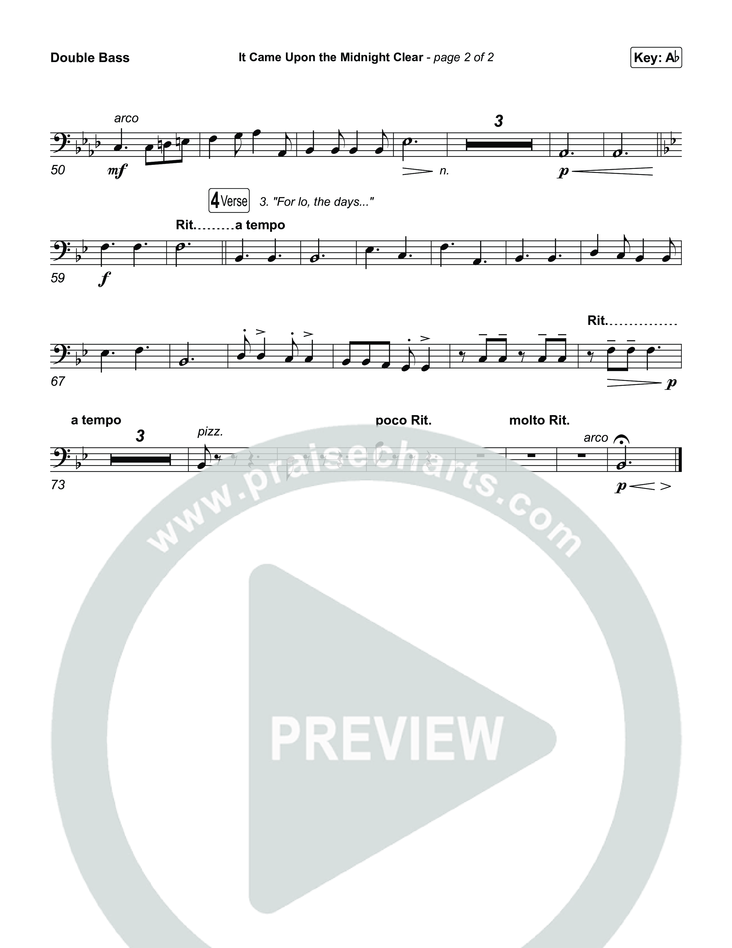 It Came Upon The Midnight Clear with O Mio Babbino String Bass (Museum Of The Bible / Arr. Phillip Keveren)