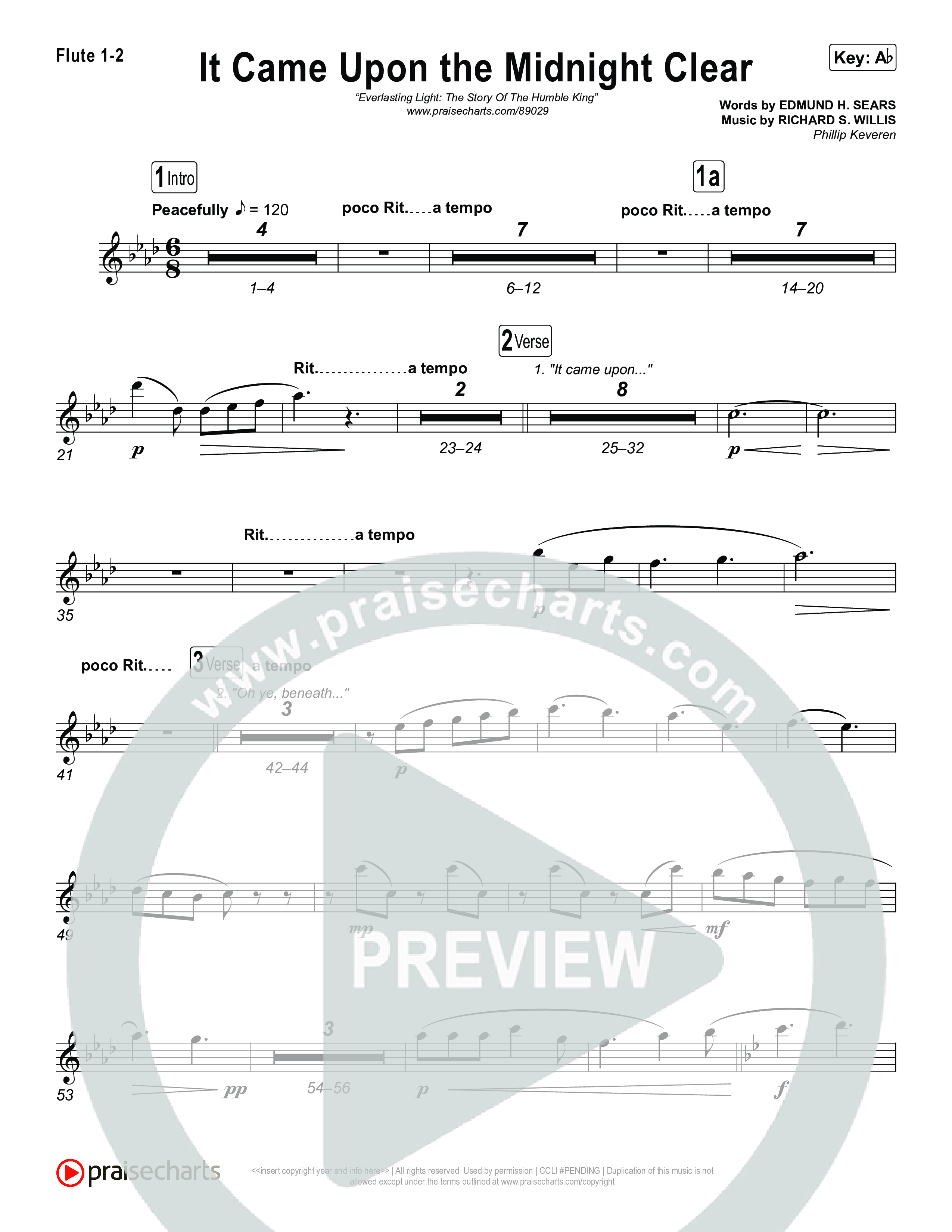 It Came Upon The Midnight Clear with O Mio Babbino Flute 1,2 (Museum Of The Bible / Arr. Phillip Keveren)