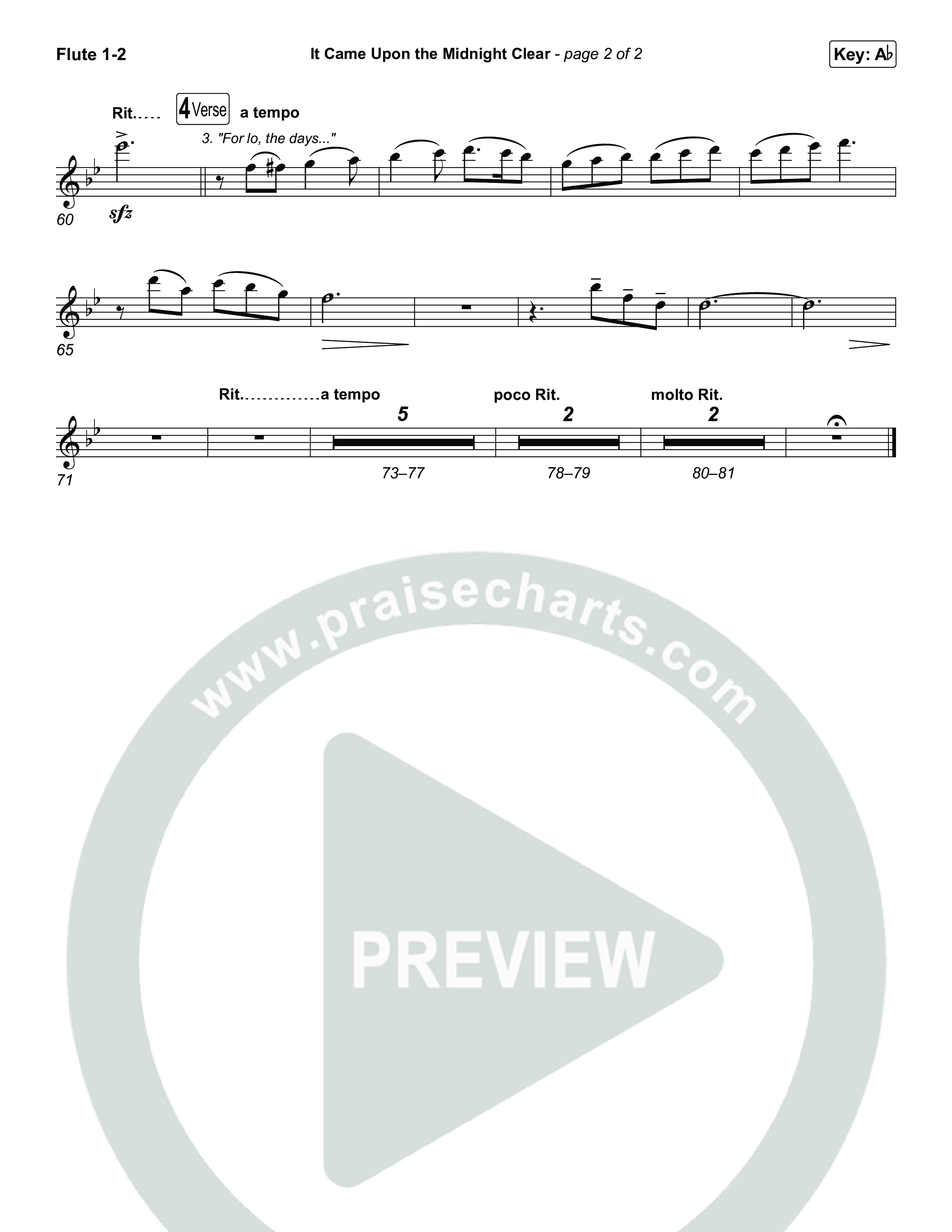 It Came Upon The Midnight Clear with O Mio Babbino Flute 1,2 (Museum Of The Bible / Arr. Phillip Keveren)