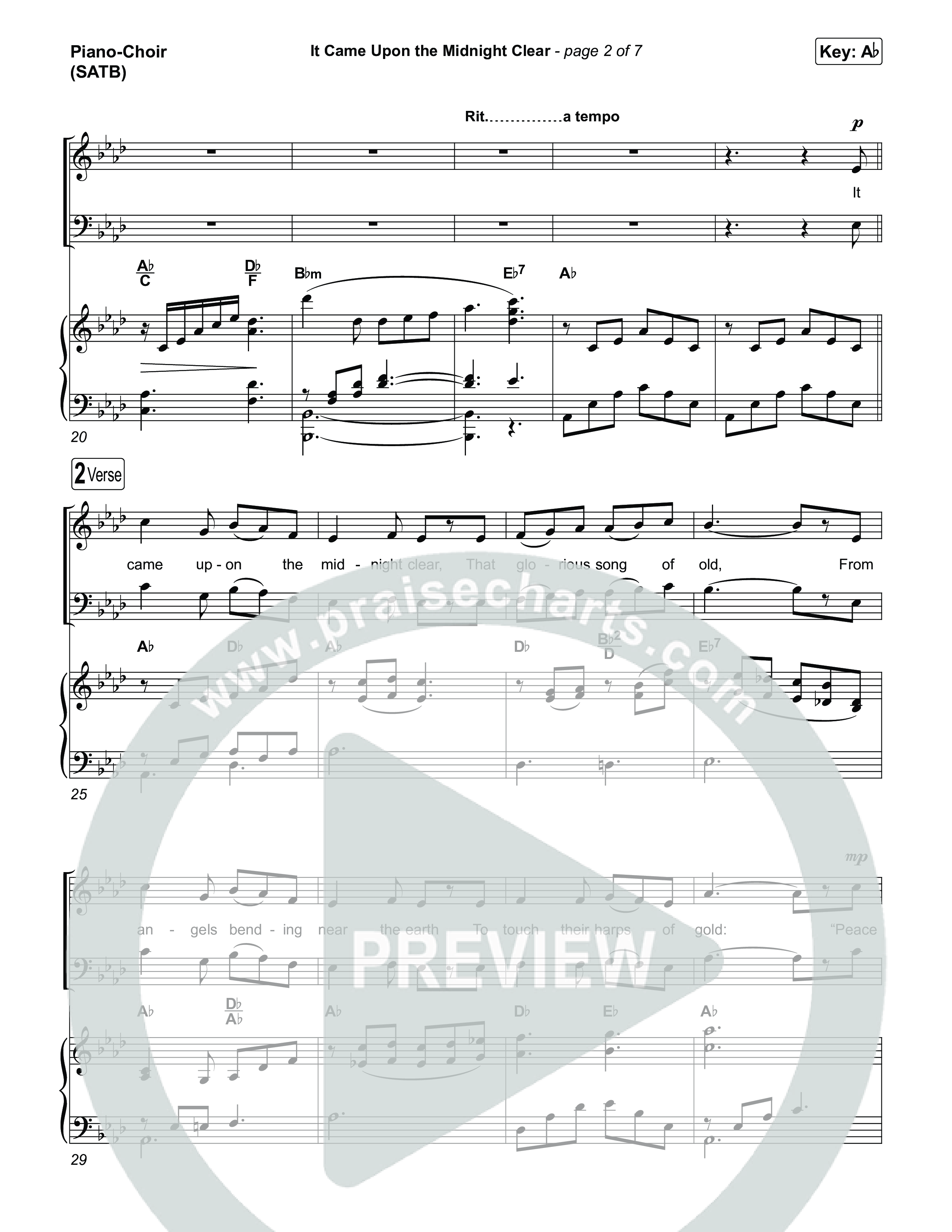 It Came Upon The Midnight Clear with O Mio Babbino Piano/Vocal (SATB) (Museum Of The Bible / Arr. Phillip Keveren)