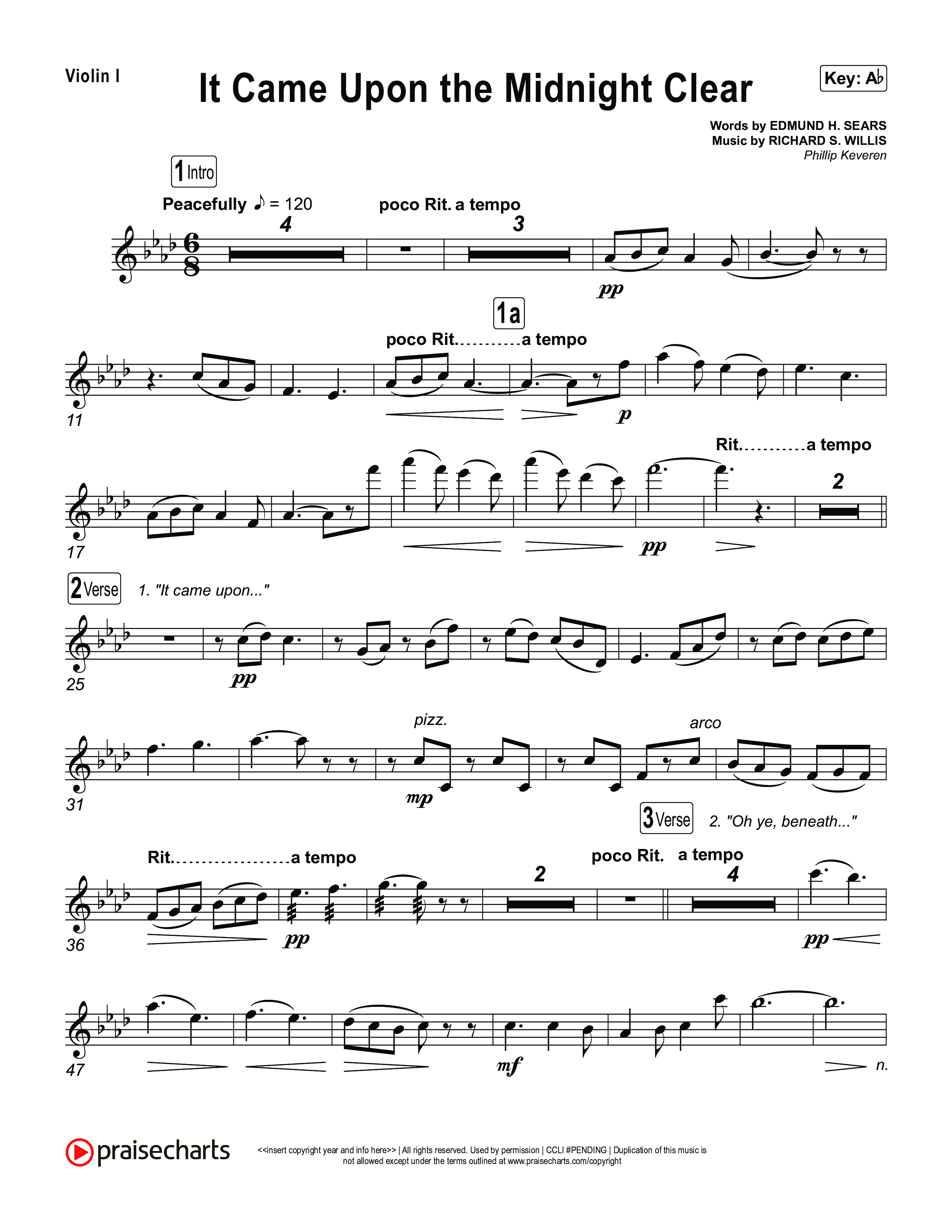 It Came Upon The Midnight Clear with O Mio Babbino String Pack (Museum Of The Bible / Arr. Phillip Keveren)