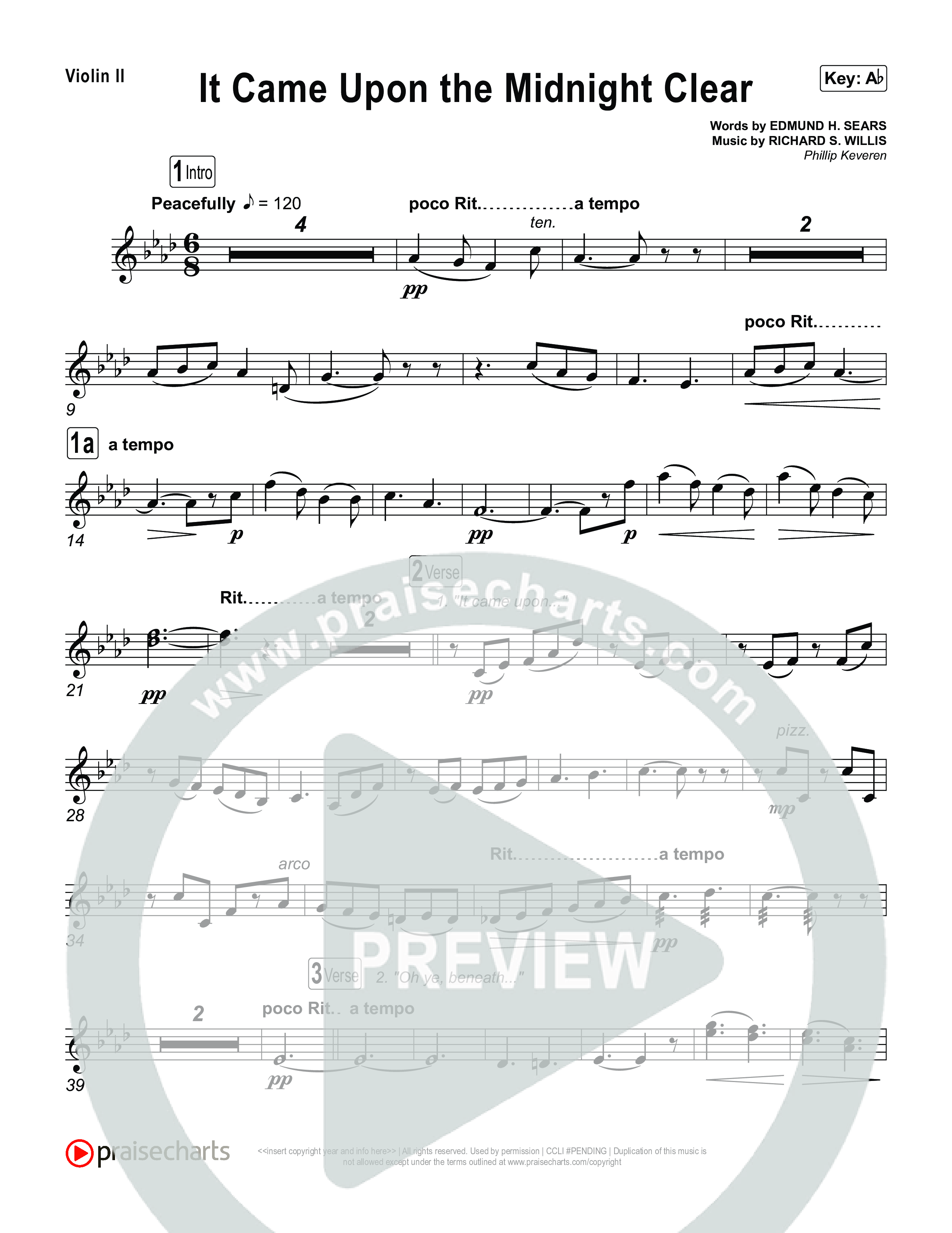 It Came Upon The Midnight Clear with O Mio Babbino String Pack (Museum Of The Bible / Arr. Phillip Keveren)