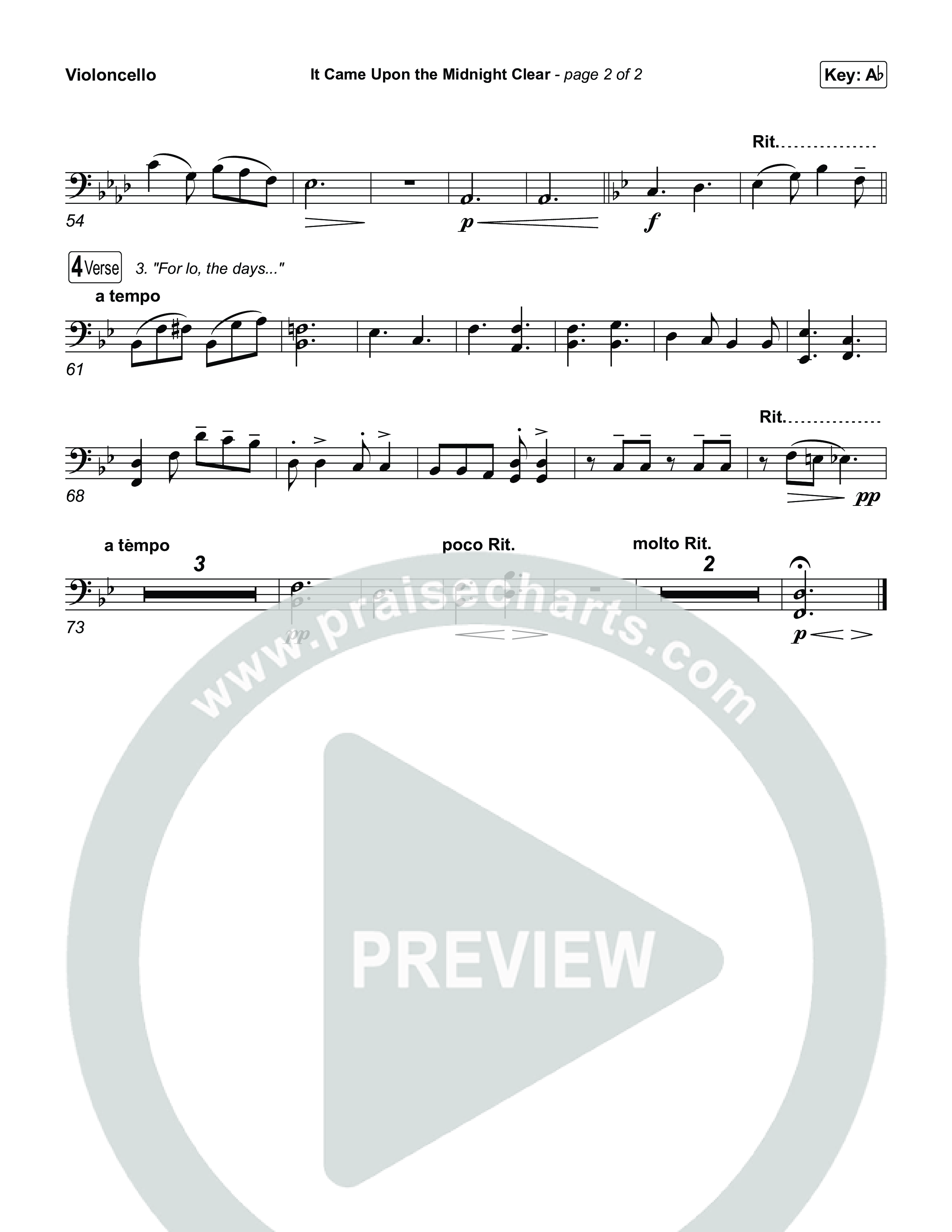 It Came Upon The Midnight Clear with O Mio Babbino Violincello (Museum Of The Bible / Arr. Phillip Keveren)