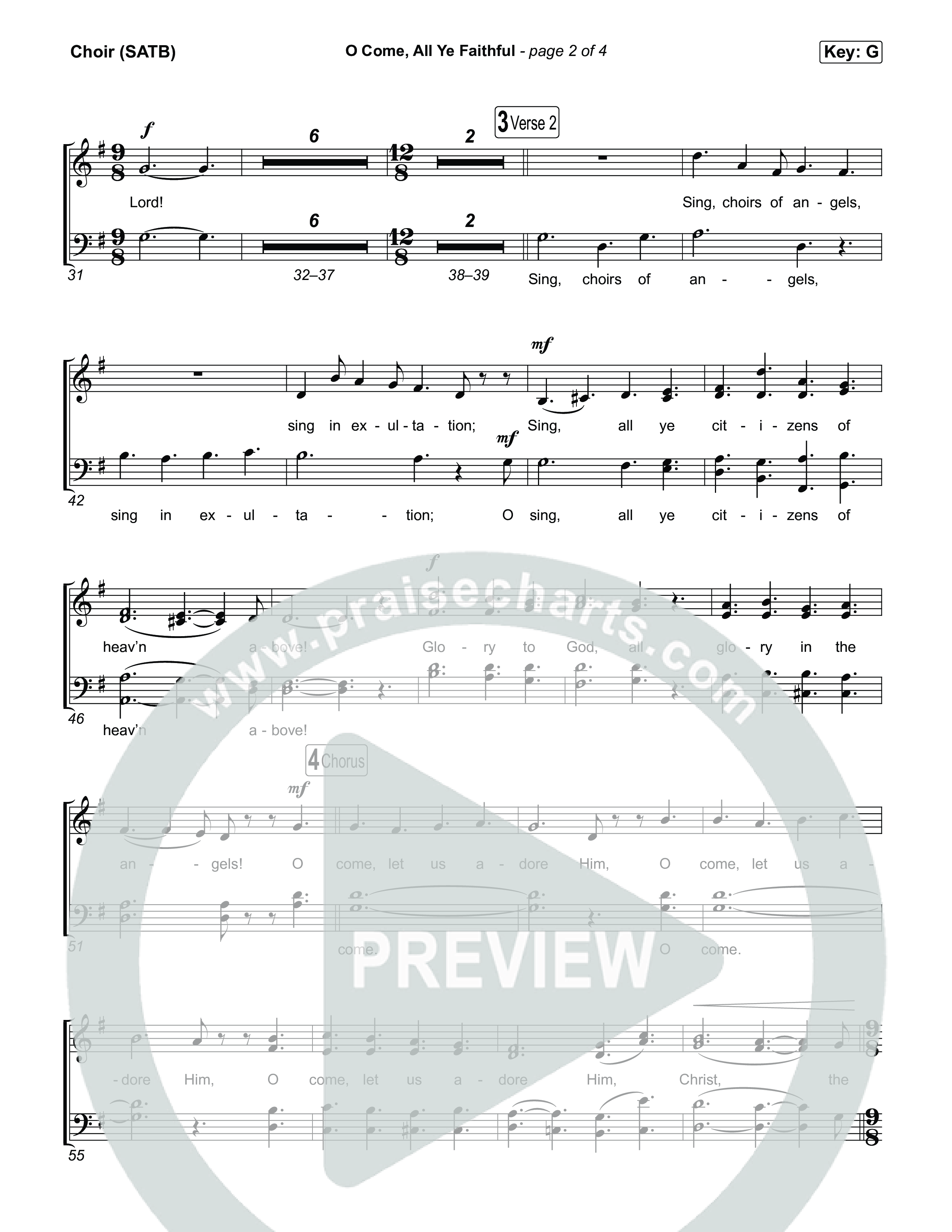 O Come All Ye Faithful Choir Sheet (SATB) (Museum Of The Bible / Arr. Phillip Keveren)