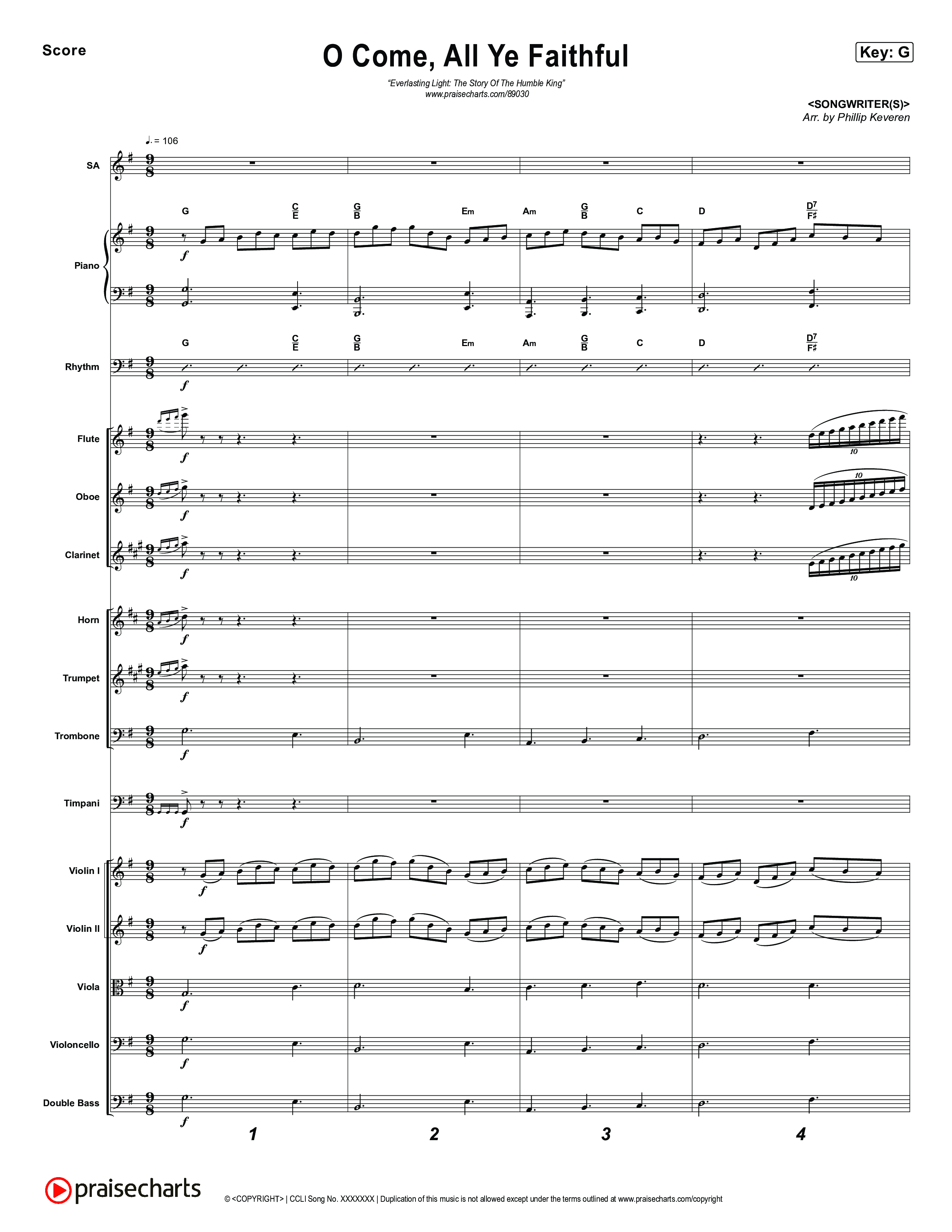 O Come All Ye Faithful Orchestration (Museum Of The Bible / Arr. Phillip Keveren)