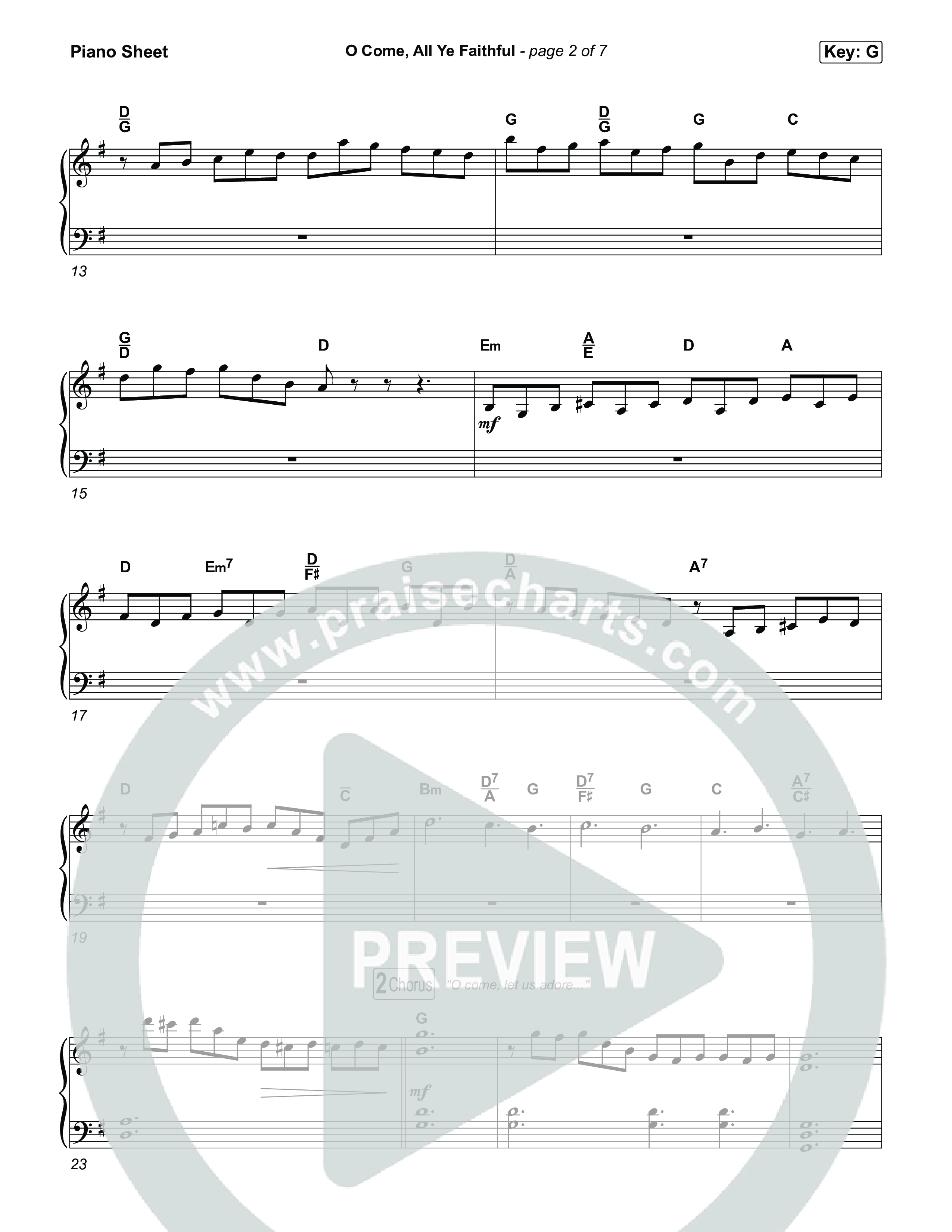 O Come All Ye Faithful Piano Sheet (Museum Of The Bible / Arr. Phillip Keveren)