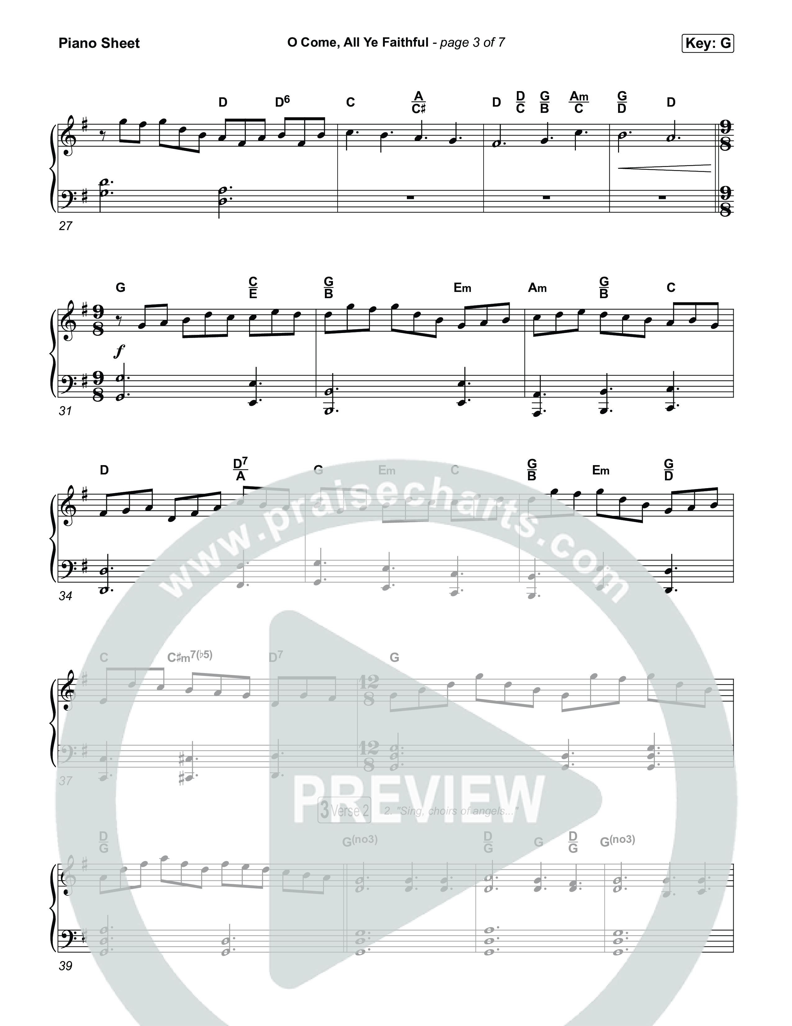 O Come All Ye Faithful Piano Sheet (Museum Of The Bible / Arr. Phillip Keveren)