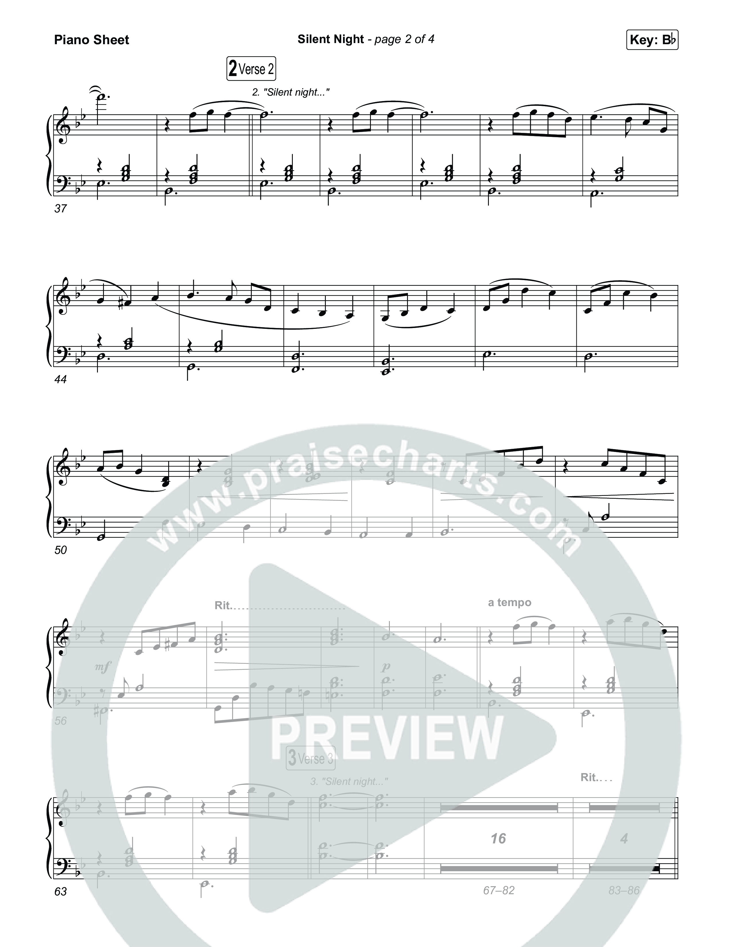 Silent Night Piano Sheet (Museum Of The Bible / Arr. Phillip Keveren)