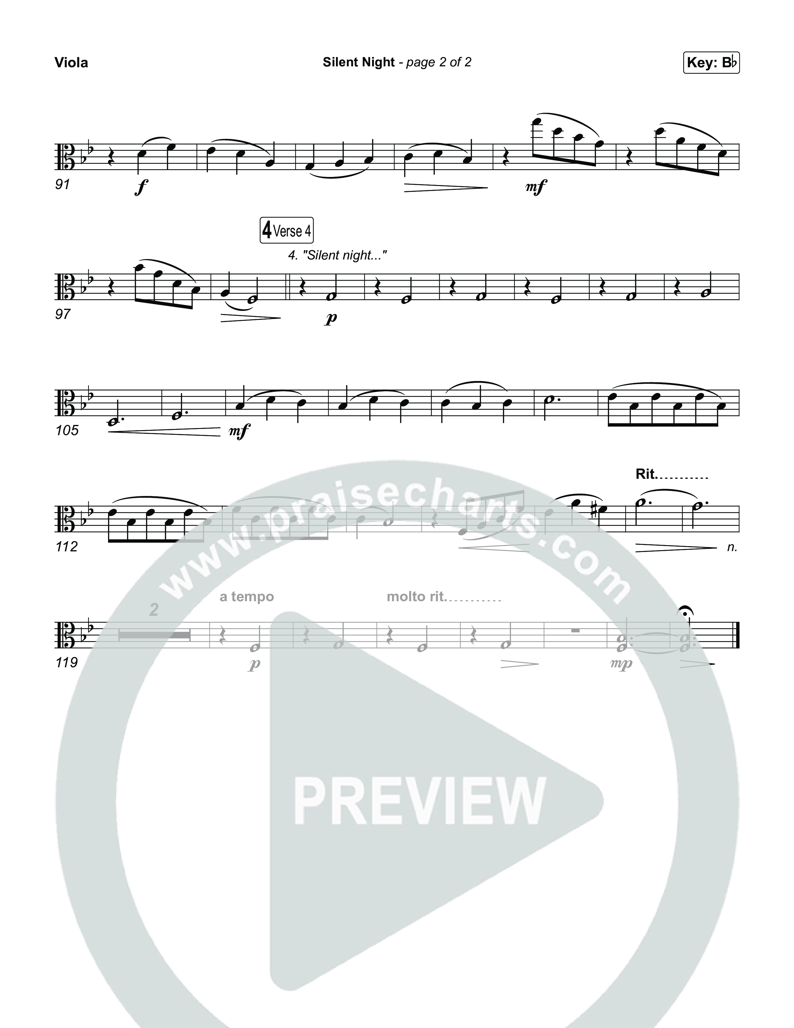 Silent Night Viola (Museum Of The Bible / Arr. Phillip Keveren)