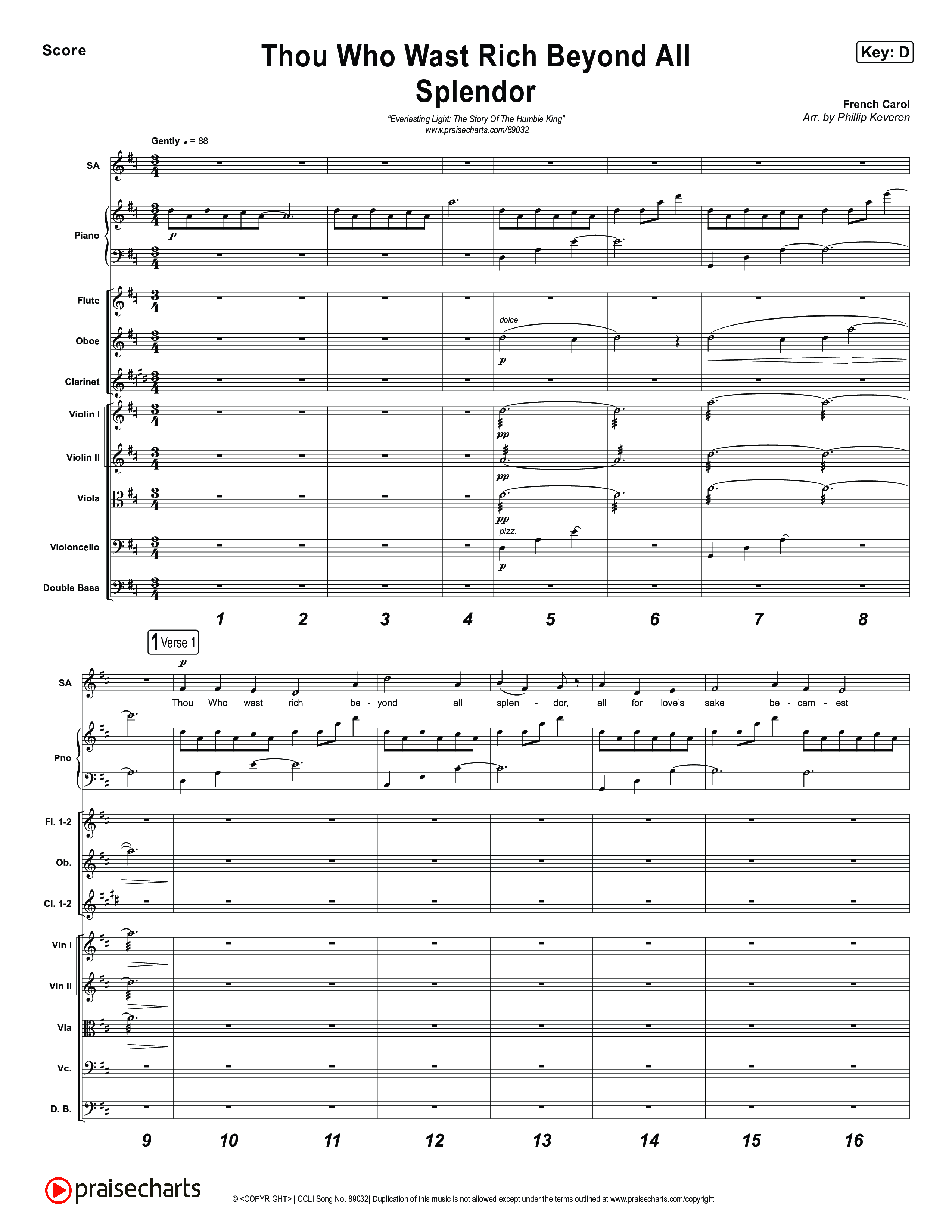 Thou Who Wast Rich Orchestration (Museum Of The Bible / Arr. Phillip Keveren)